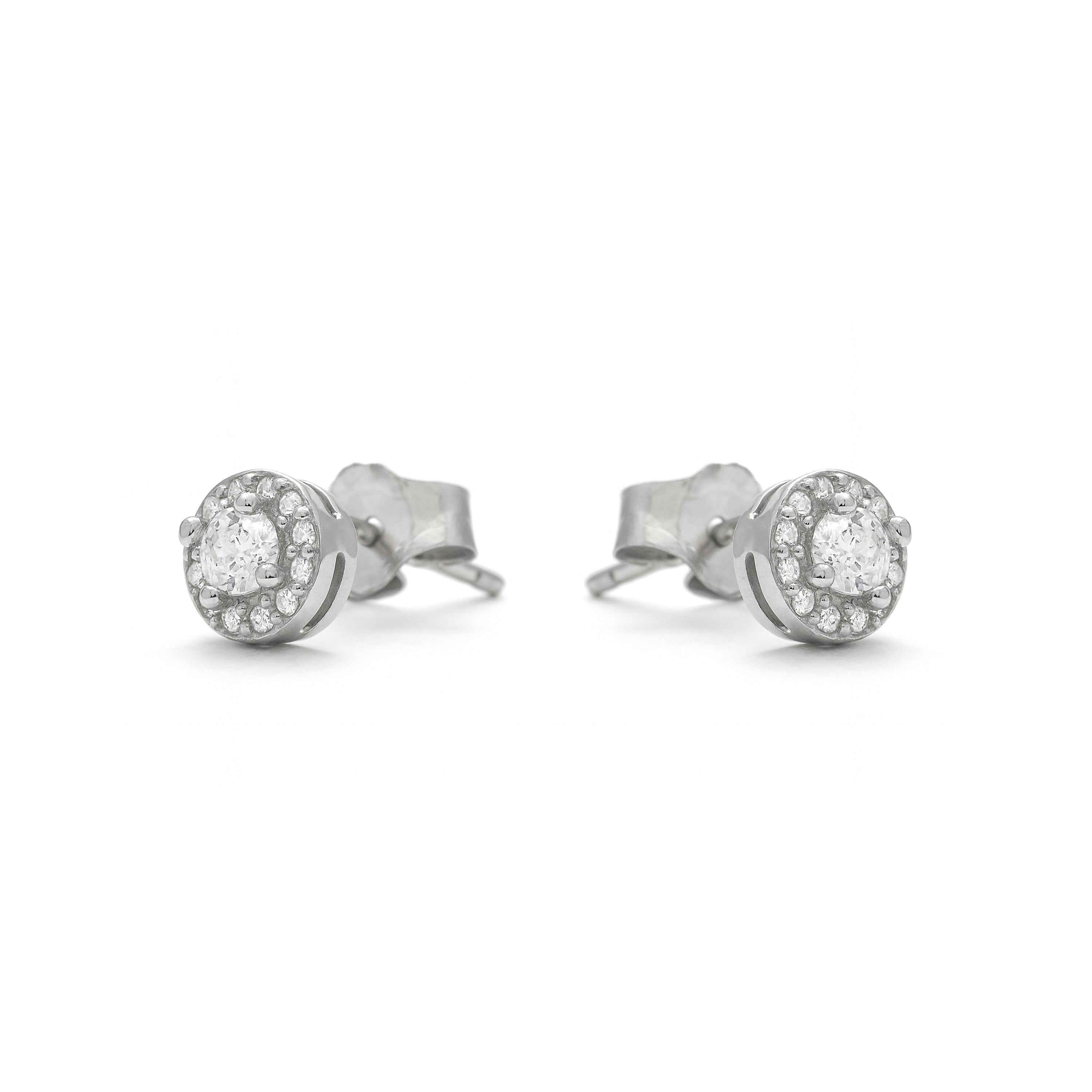 Pendientes con Circonita Brillante acabado plata - Shog