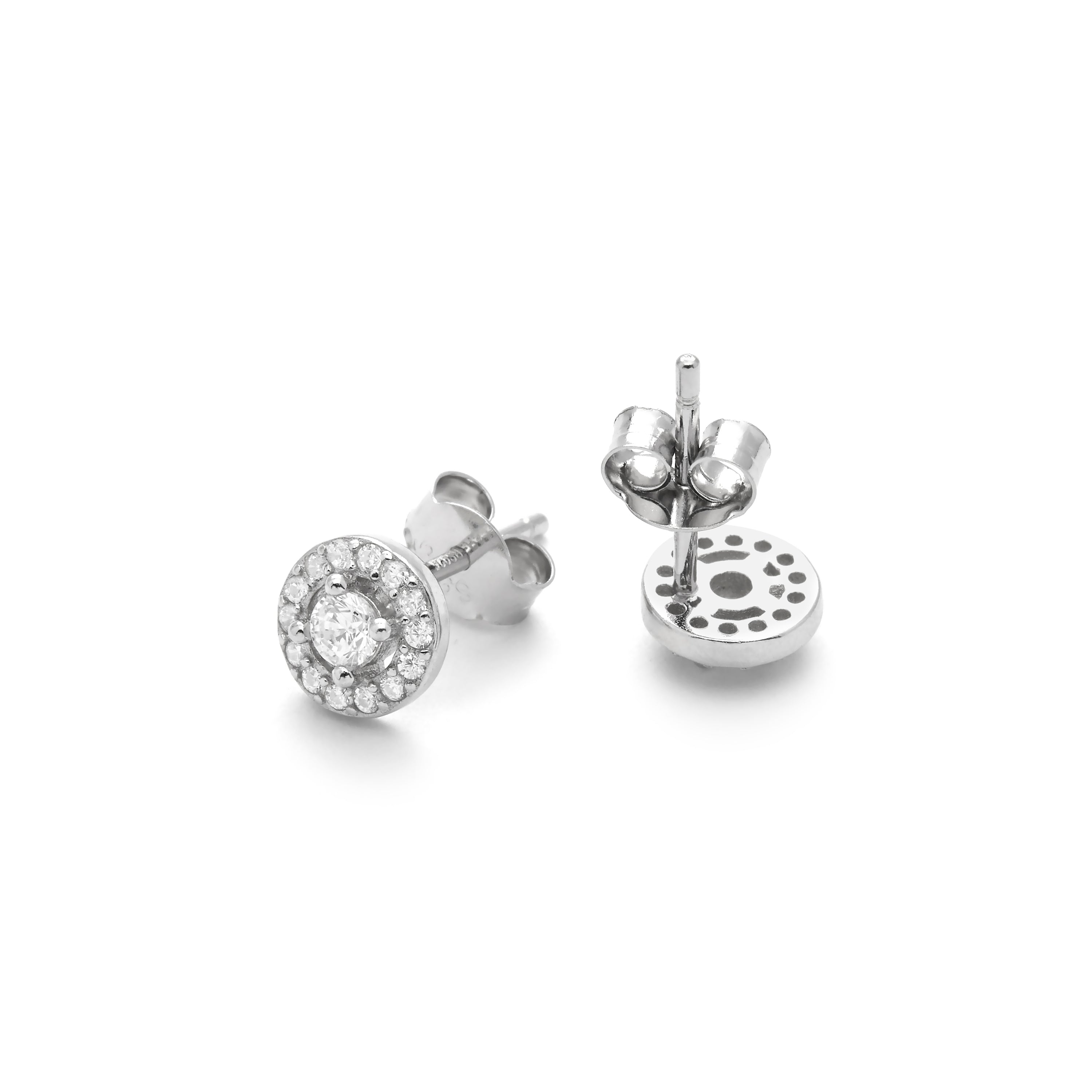 Pendientes con Circonita Brillante acabado plata - Shog
