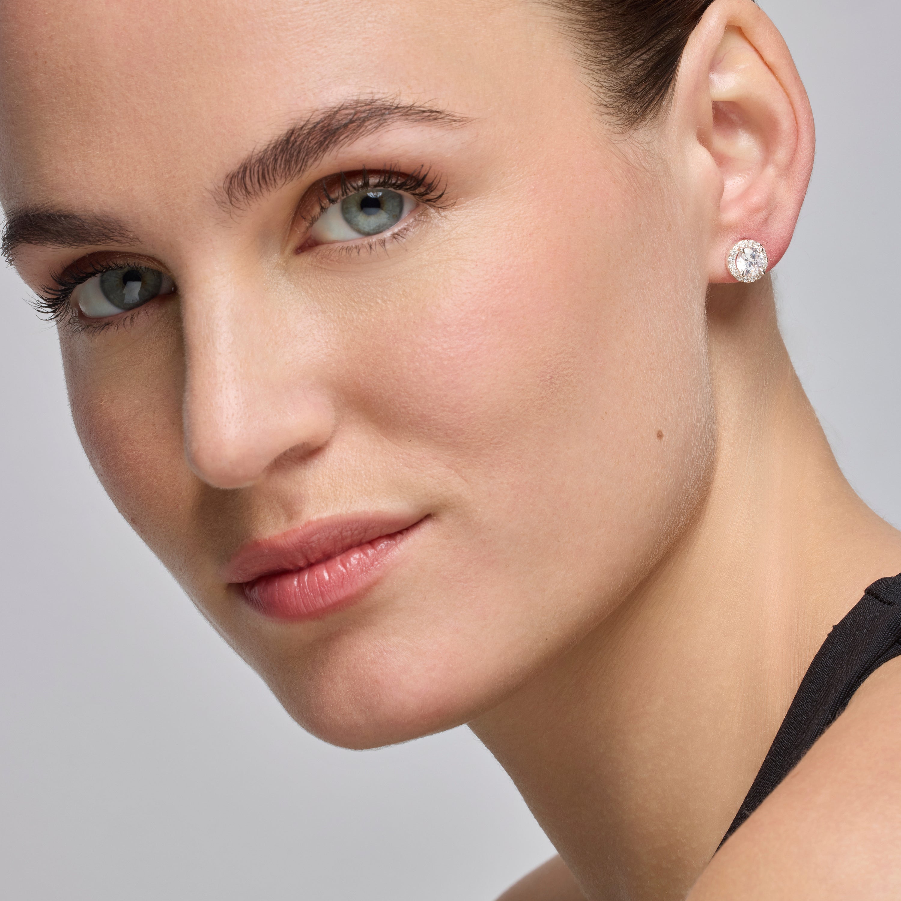 Pendientes con Circonita Brillante acabado plata - Shog