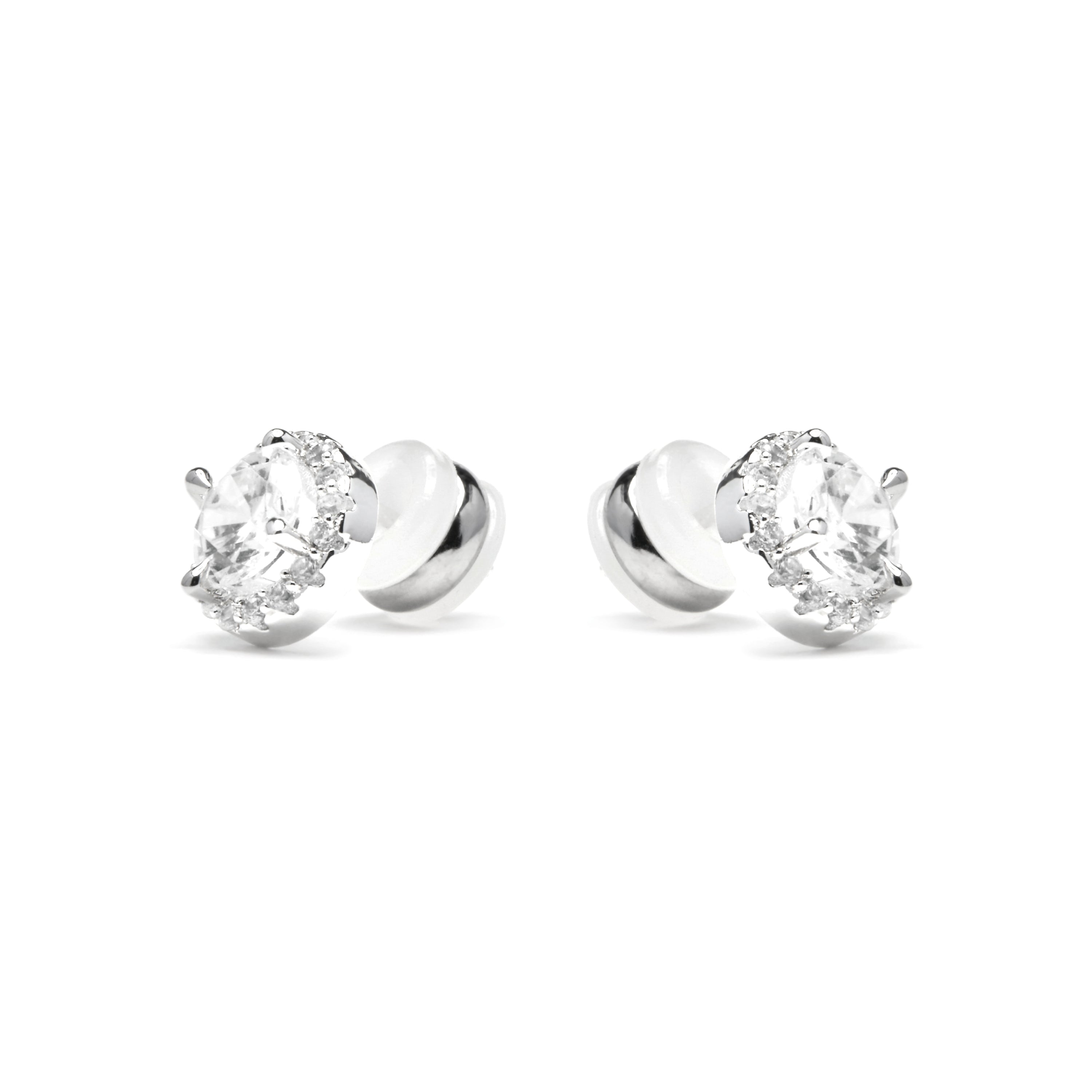 Pendientes con Circonita Brillante acabado plata - Shog