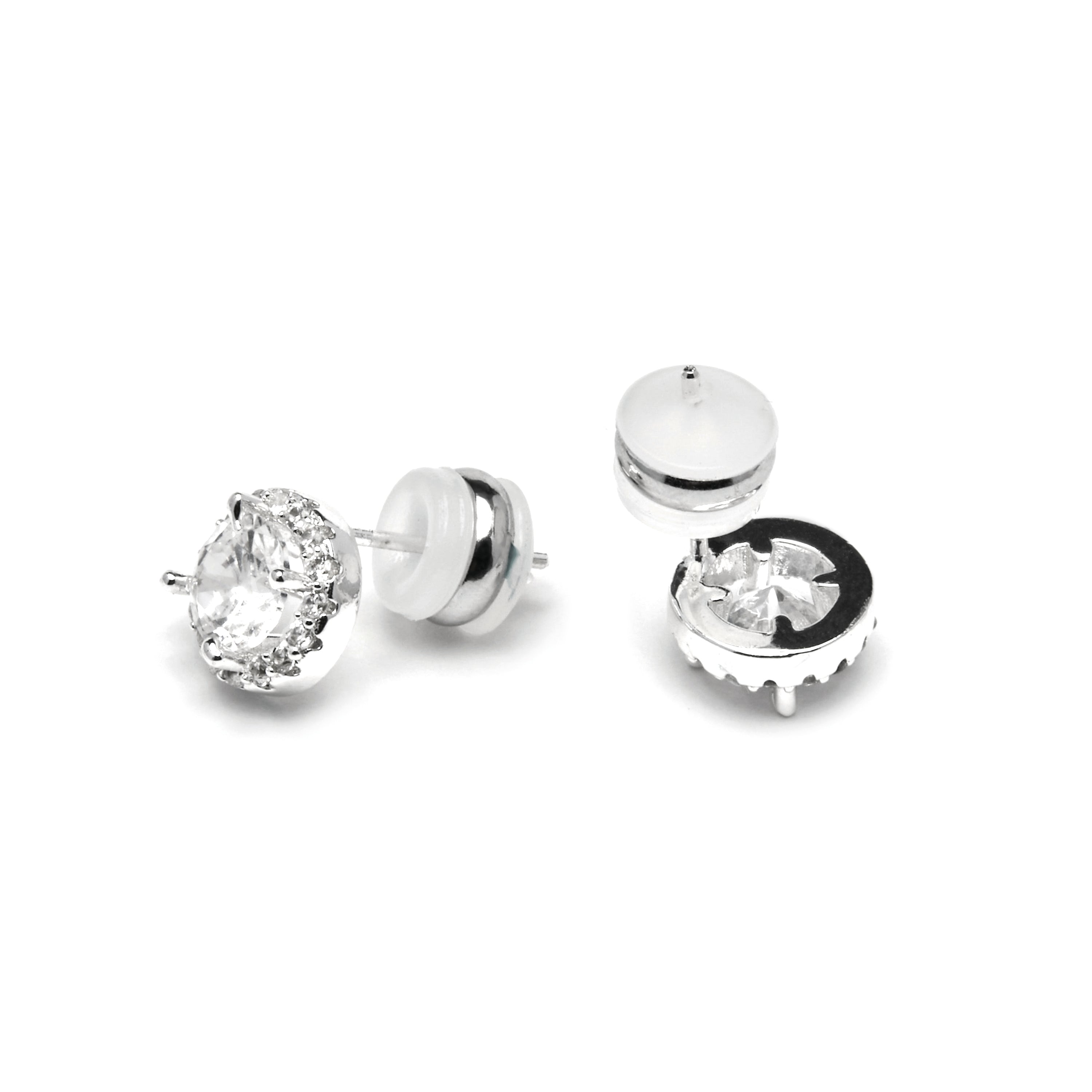 Pendientes con Circonita Brillante acabado plata - Shog