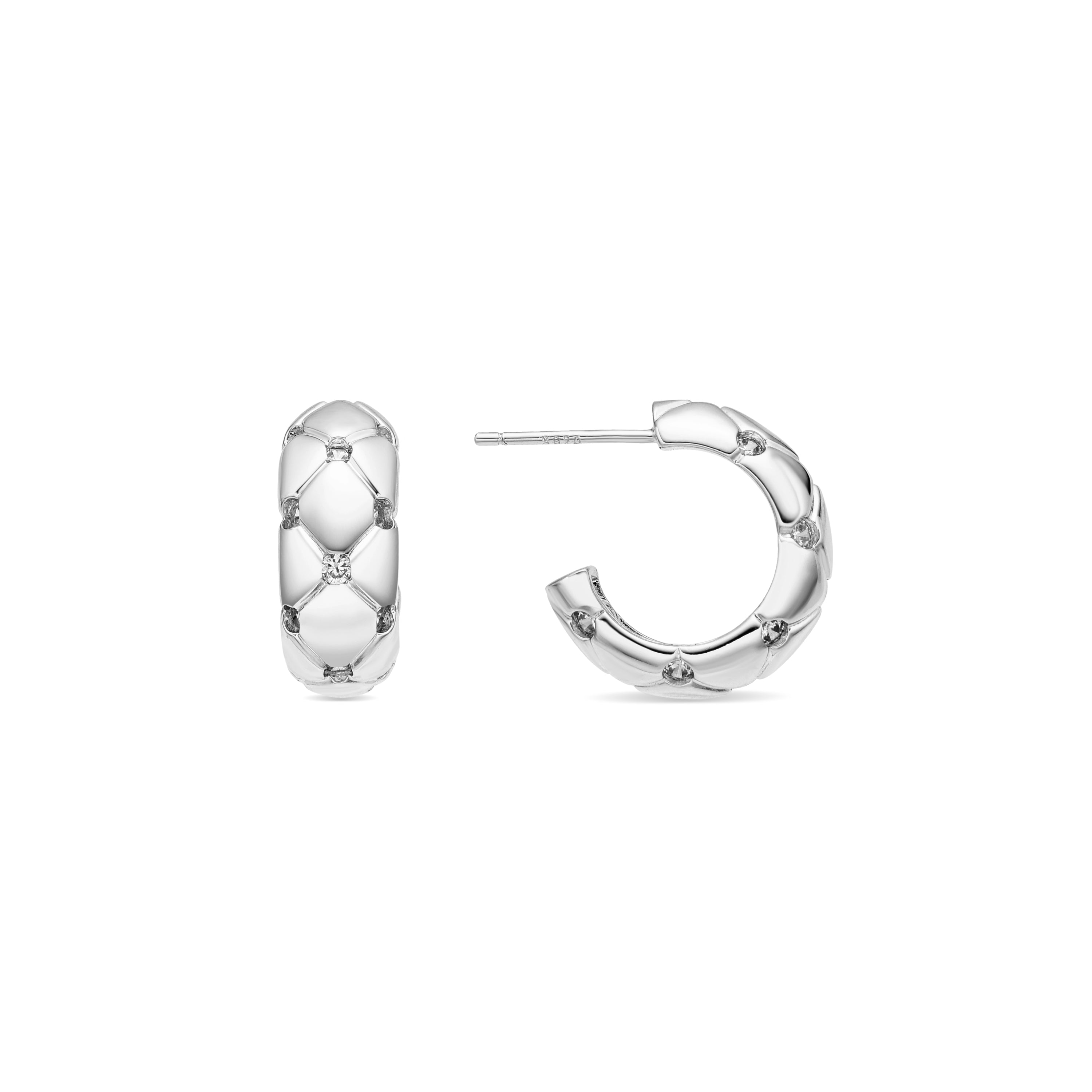 Boucles d'oreilles avec - finition argent - Rakhon