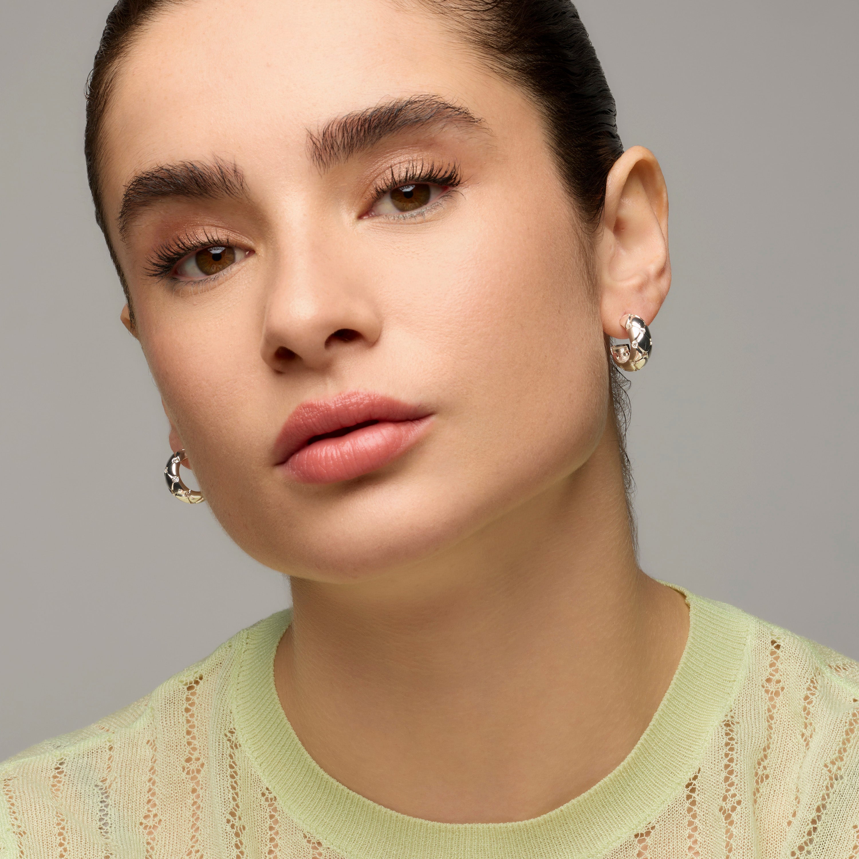 Boucles d'oreilles avec - finition argent - Rakhon
