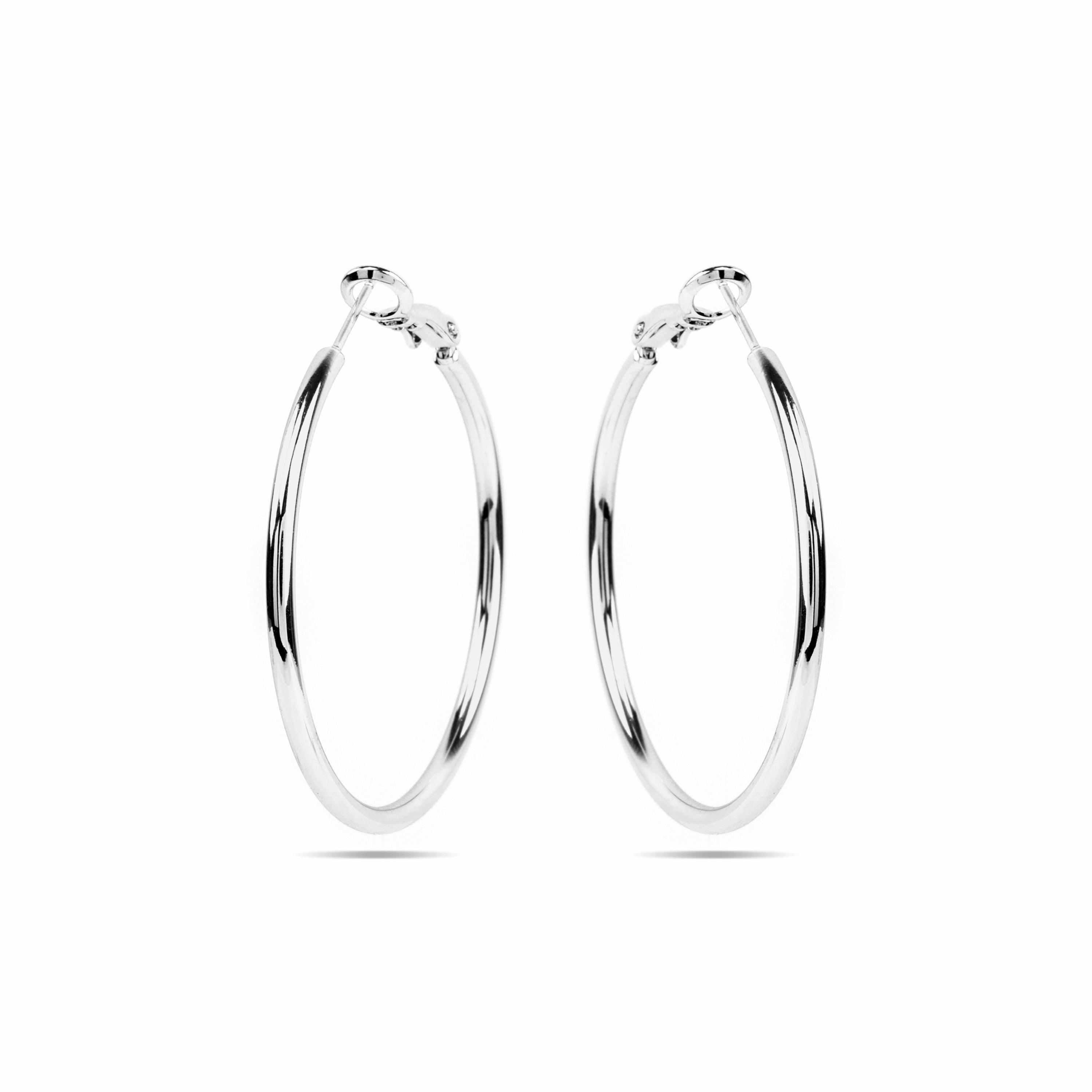 Earrings with - silver finish - Dierax