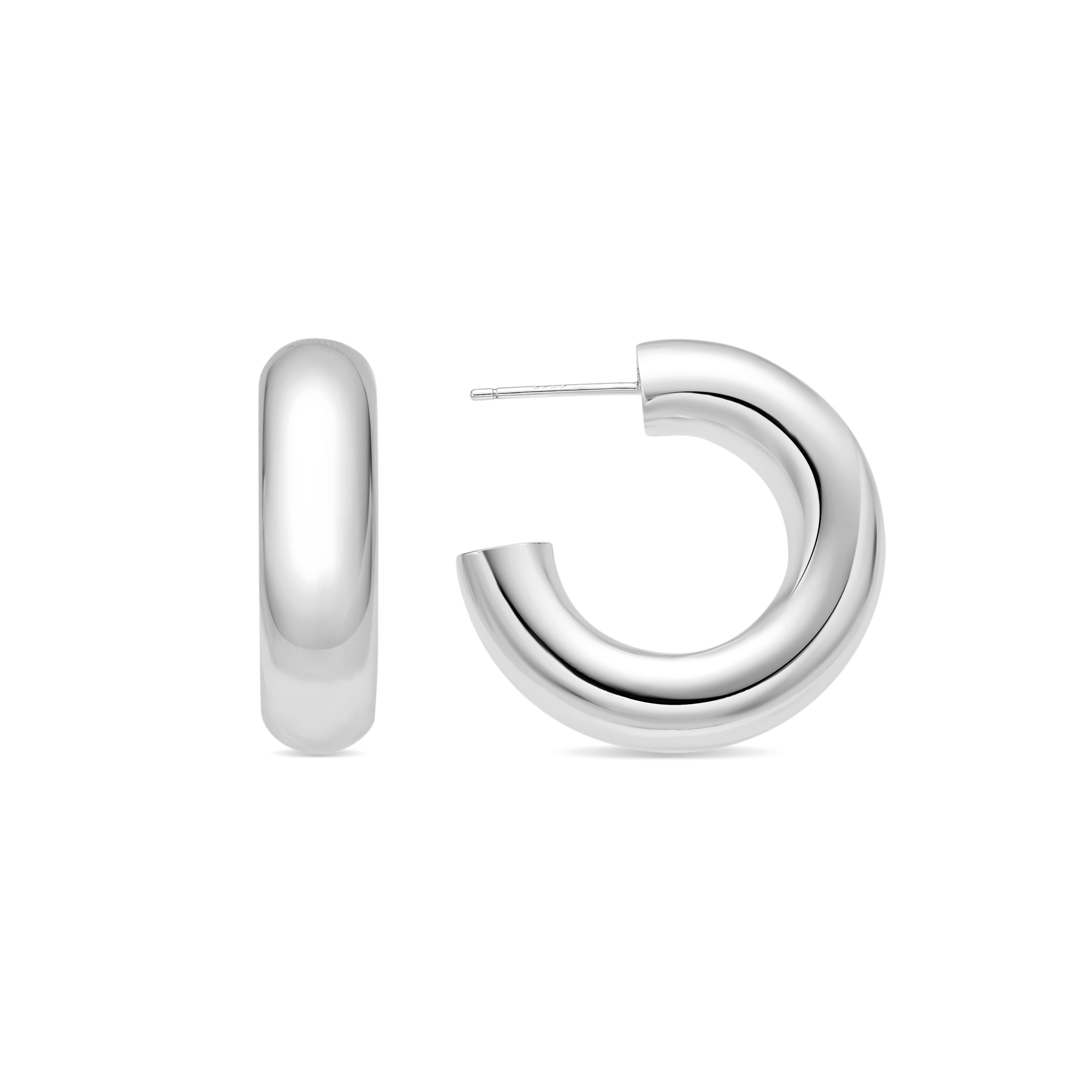 Earrings with - silver finish - Thea