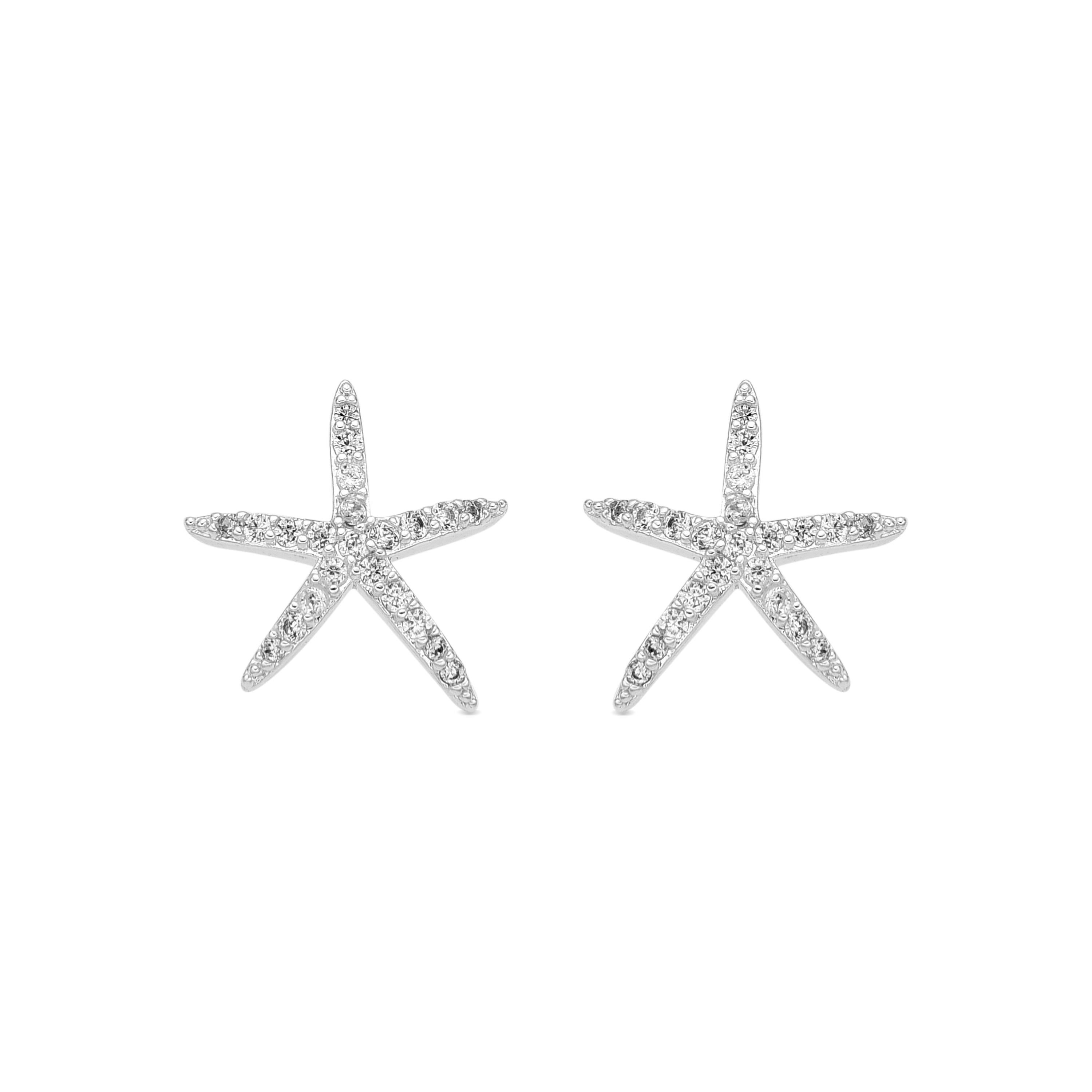 Pendientes con Circonita Brillante acabado plata - Nusde