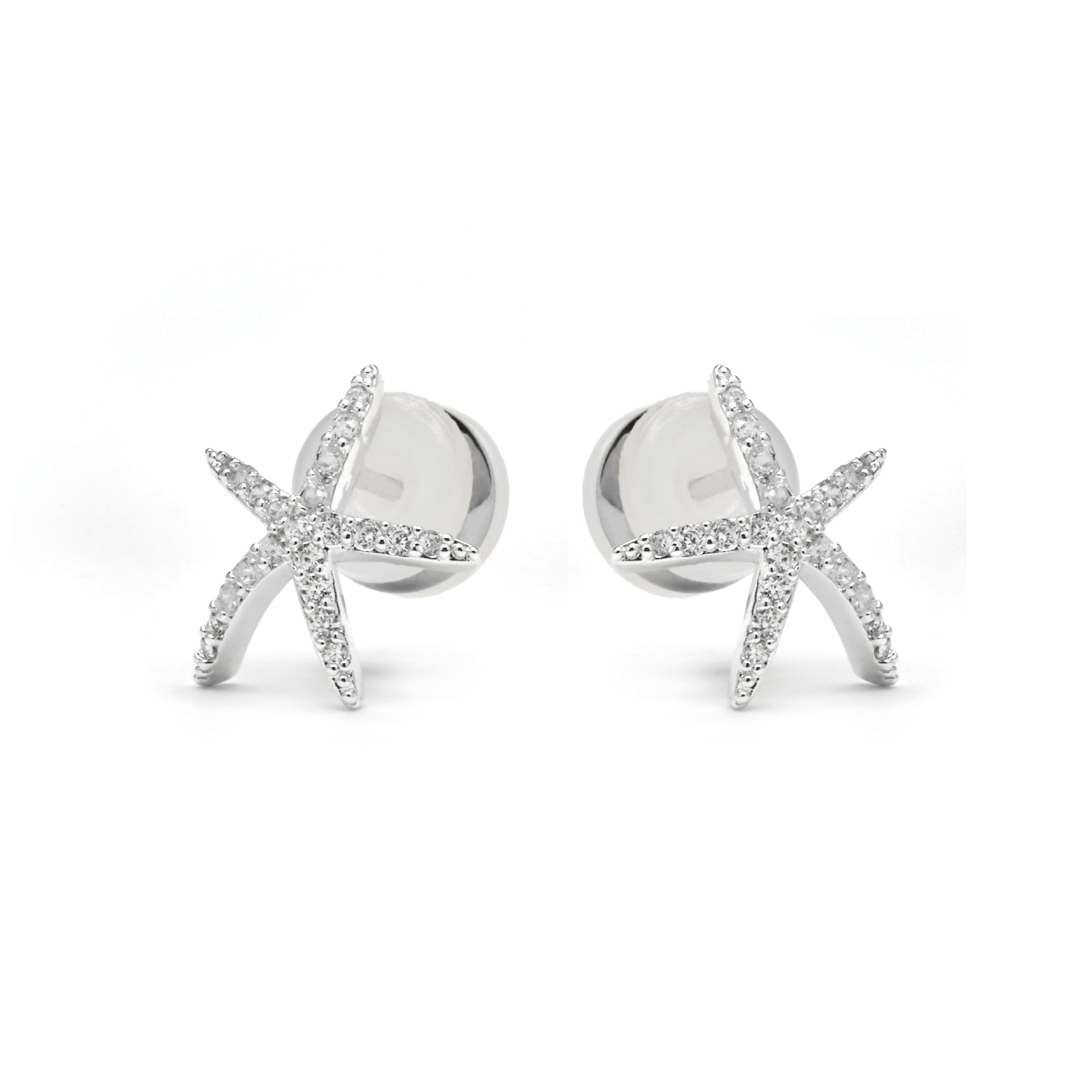 Pendientes con Circonita Brillante acabado plata - Nusde