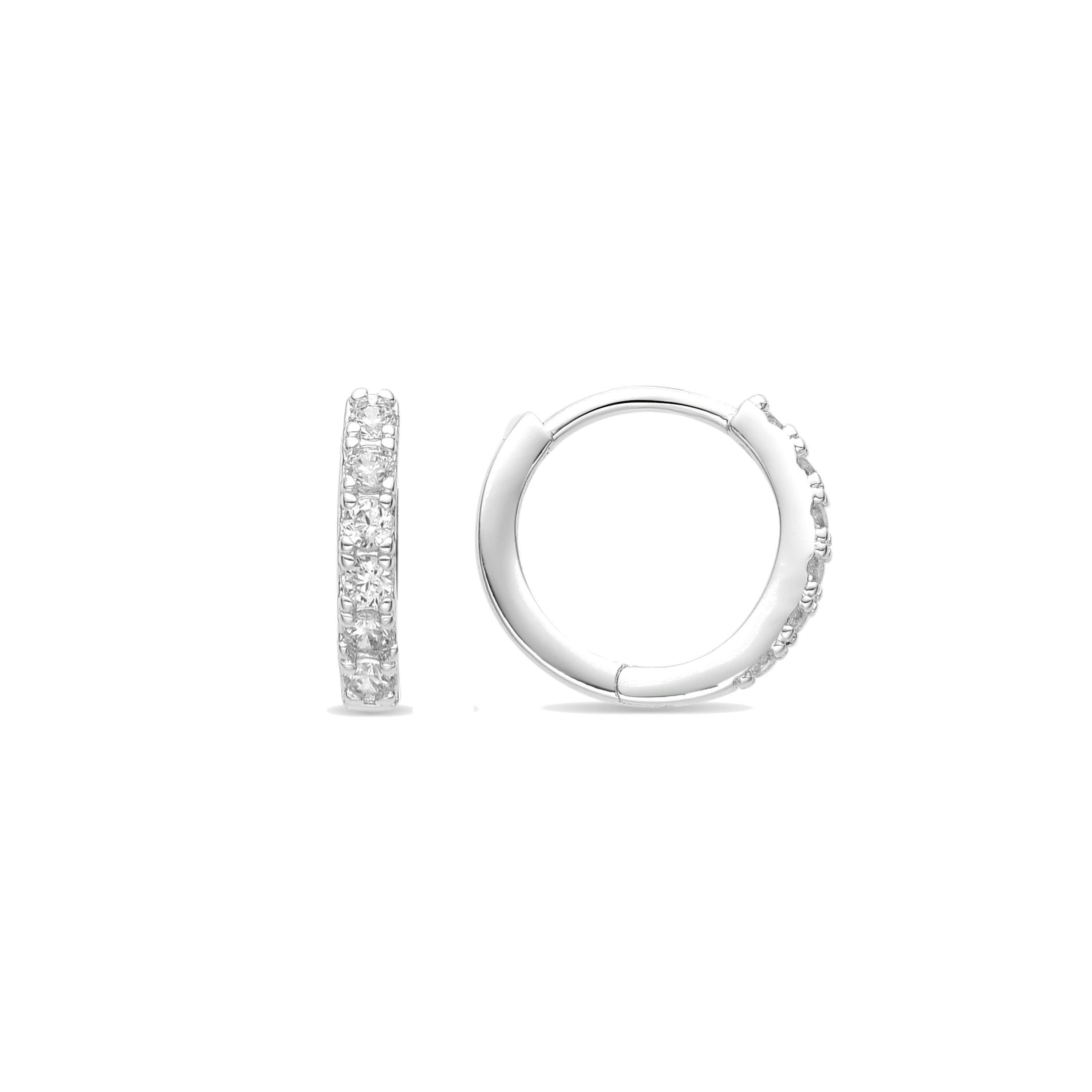 Pendientes con Circonita Brillante acabado plata - Ulgel