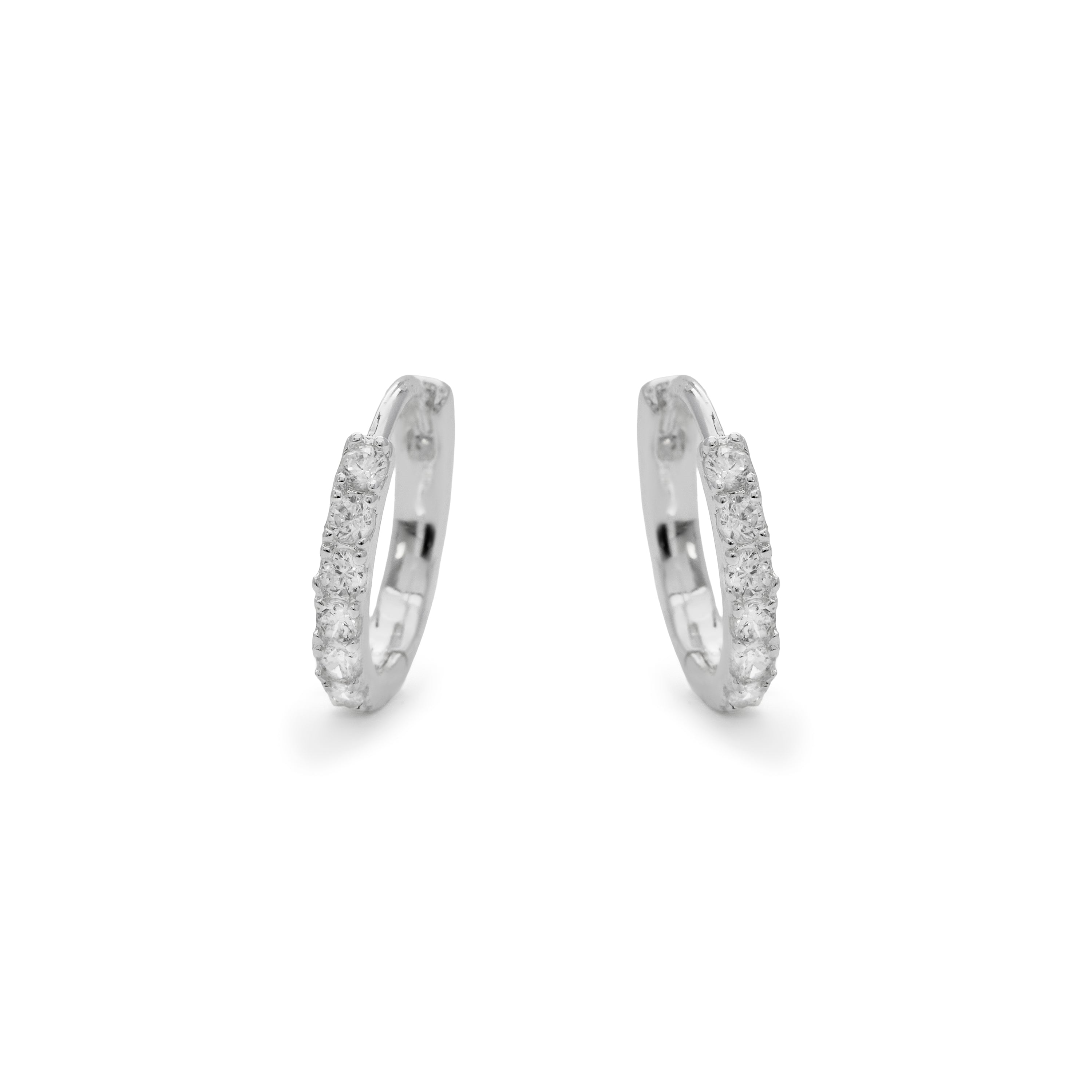 Pendientes con Circonita Brillante acabado plata - Ulgel