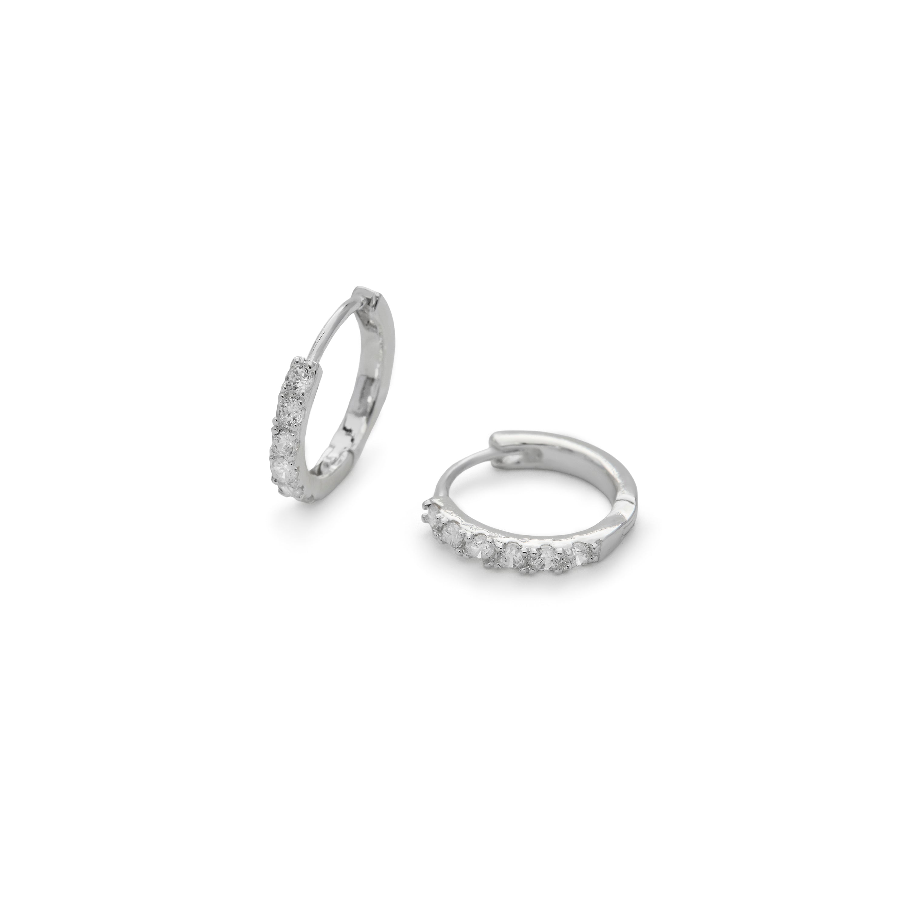 Pendientes con Circonita Brillante acabado plata - Ulgel