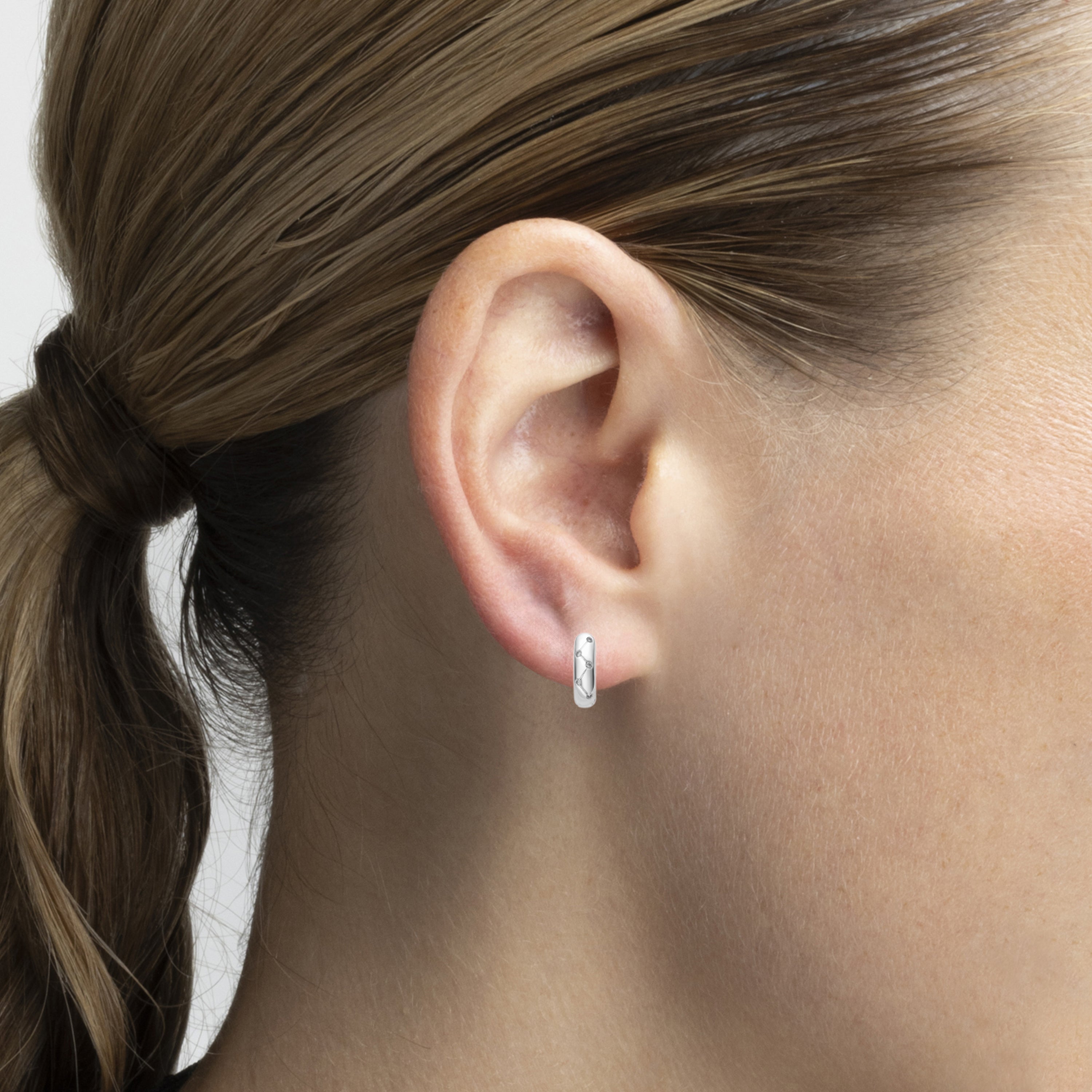 Pendientes con Circonita Brillante acabado plata - Donwa