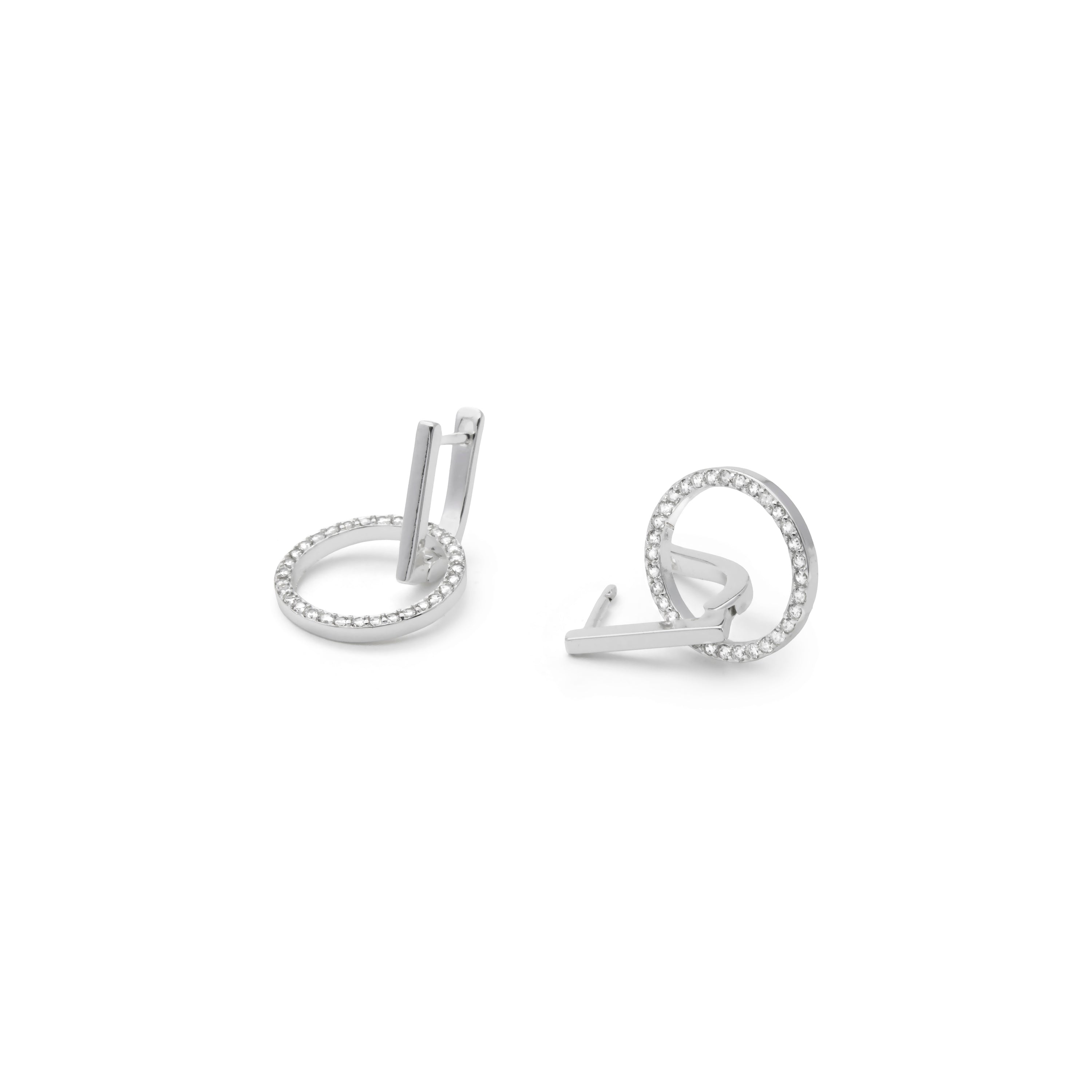 Pendientes acabado en Plata de Ley 925 - Lally