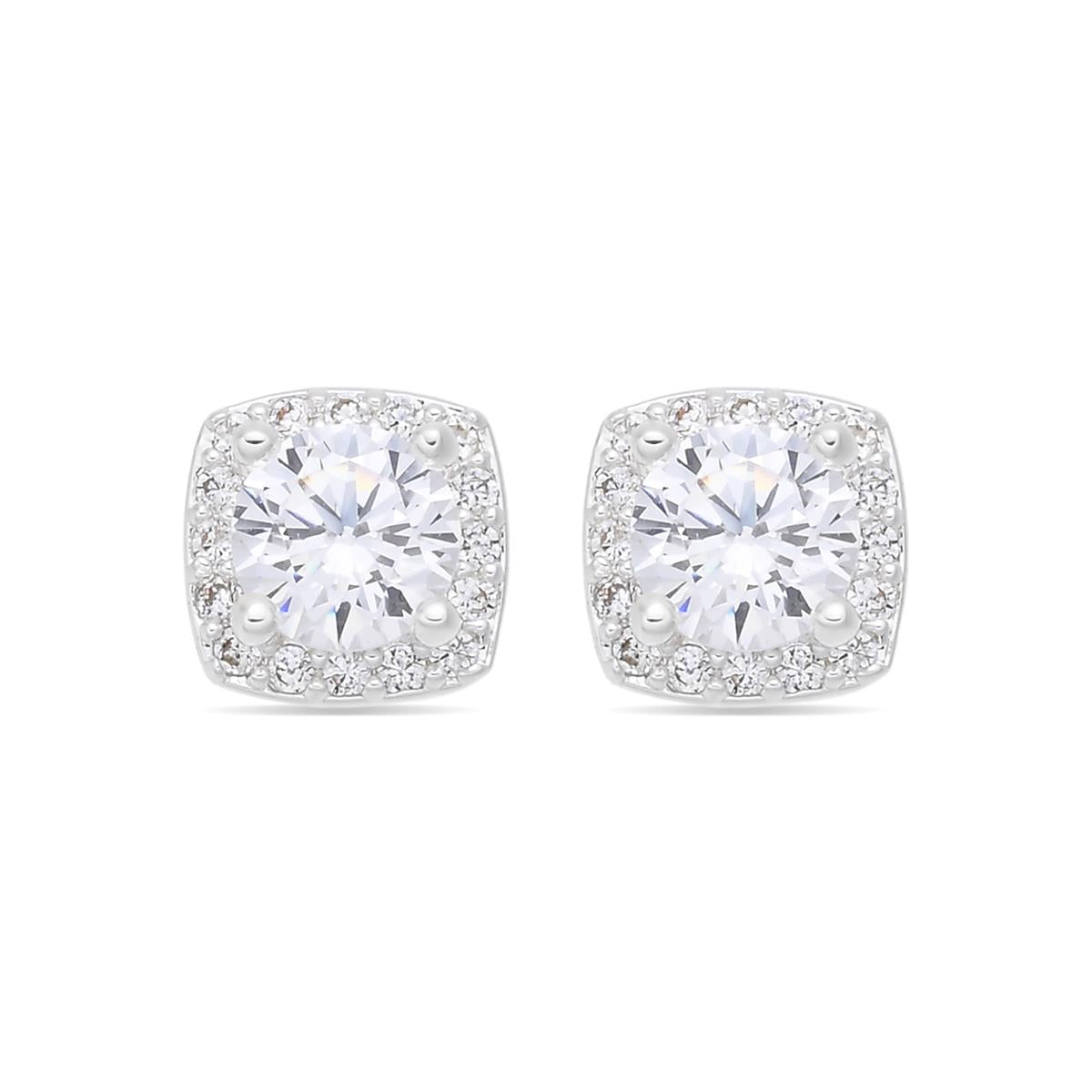 Boucles d'oreilles en zircon brillant finition argent - Liawe