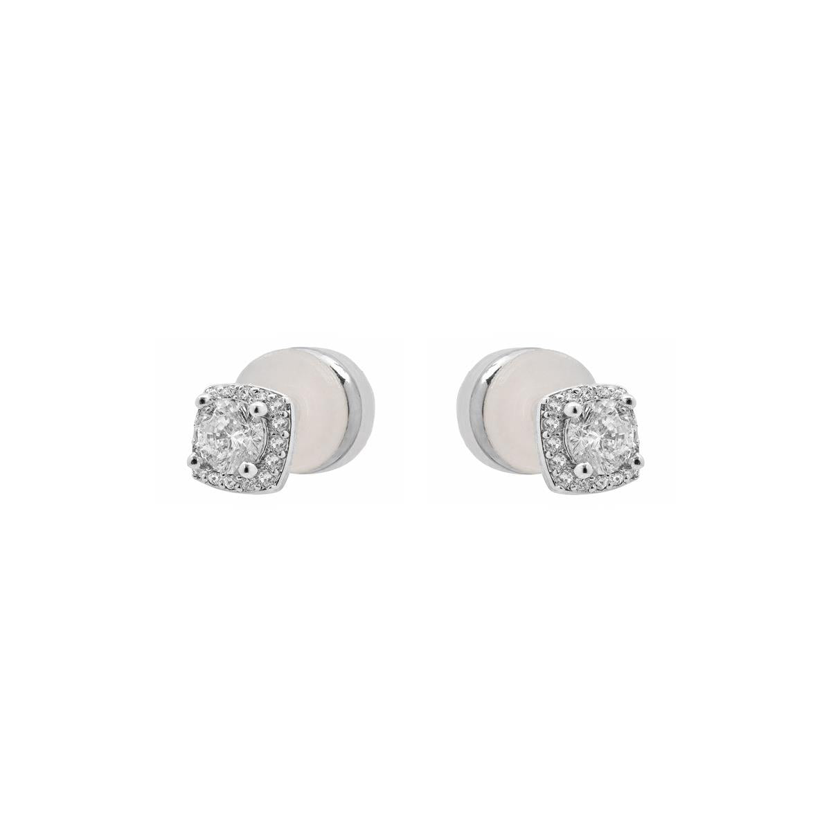 Boucles d'oreilles en zircon brillant finition argent - Liawe
