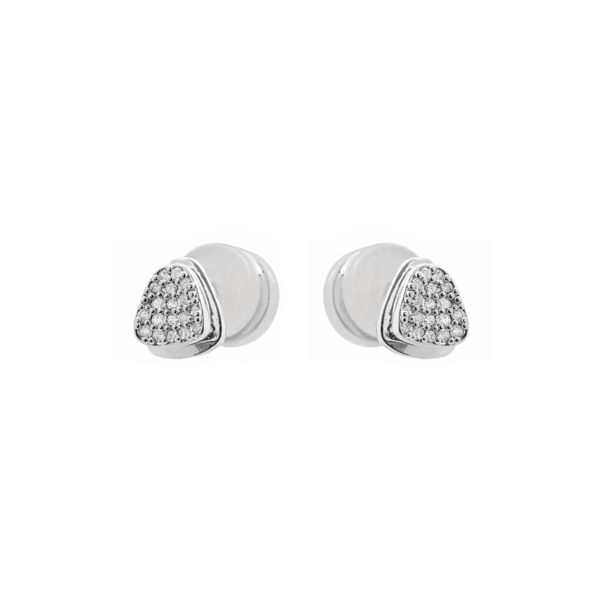 Brilliant Zirconia Earrings Silver Finish - Musa