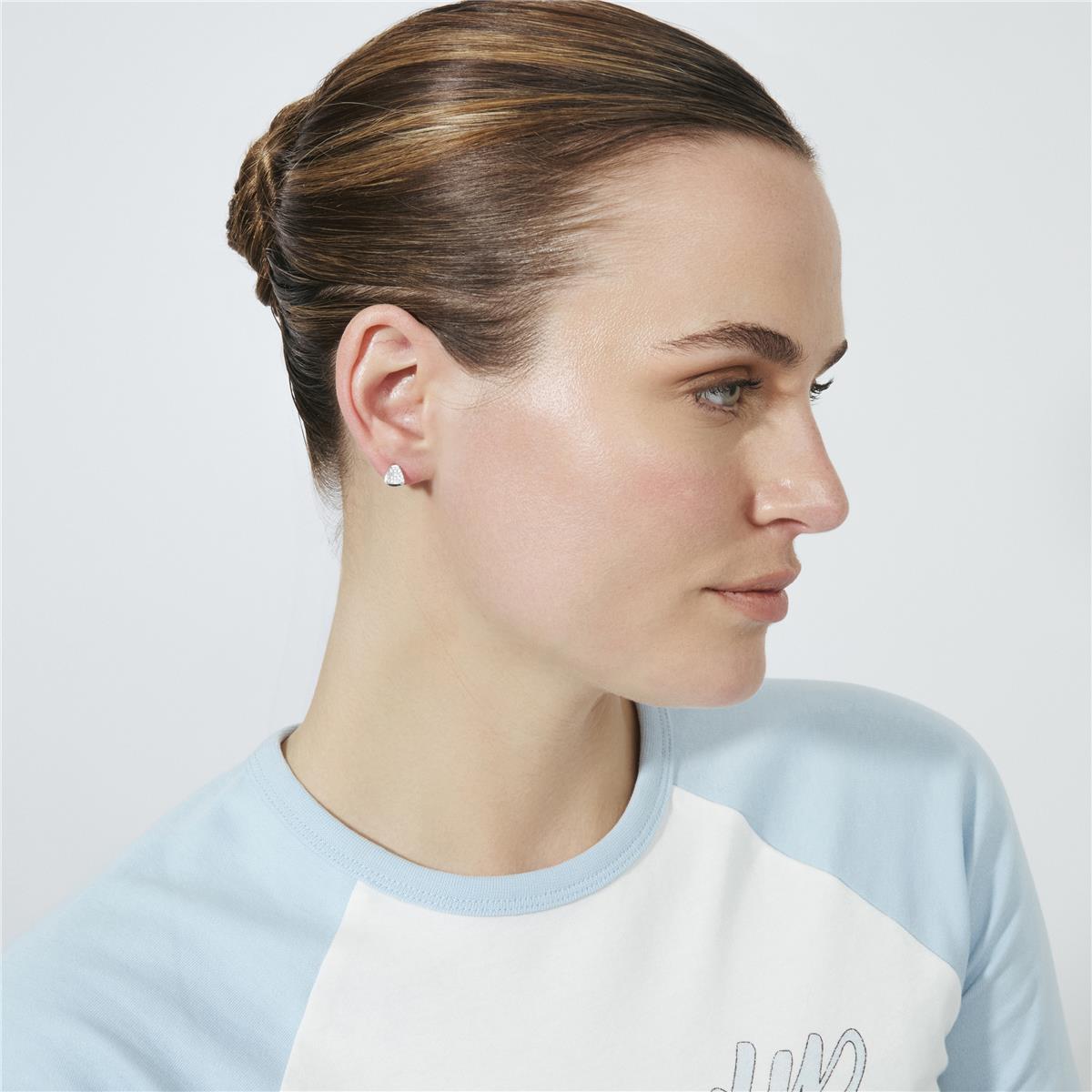 Brilliant Zirconia Earrings Silver Finish - Musa
