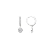 Boucles d'oreilles en zircon brillant finition argent - Canuw