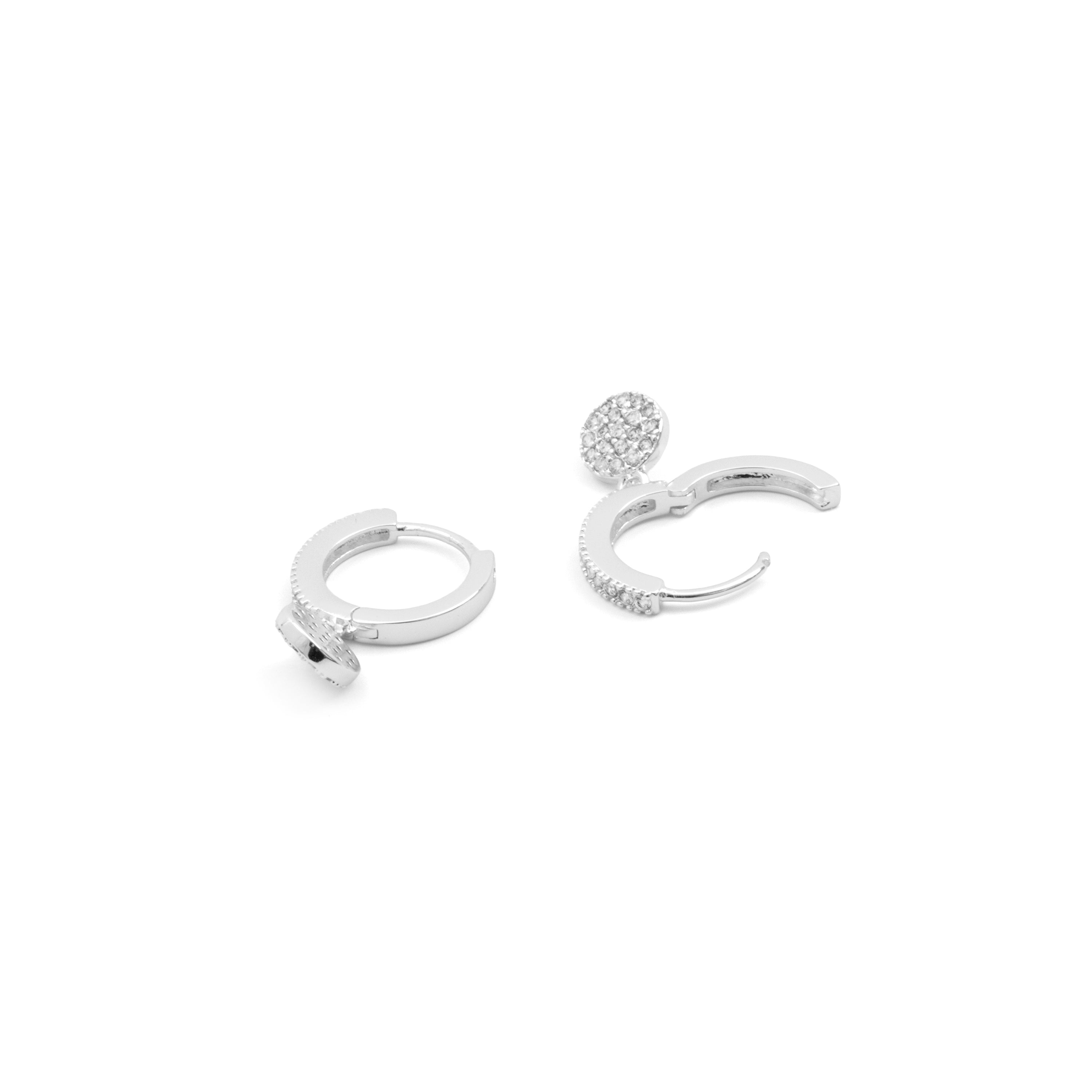 Boucles d'oreilles en zircon brillant finition argent - Canuw