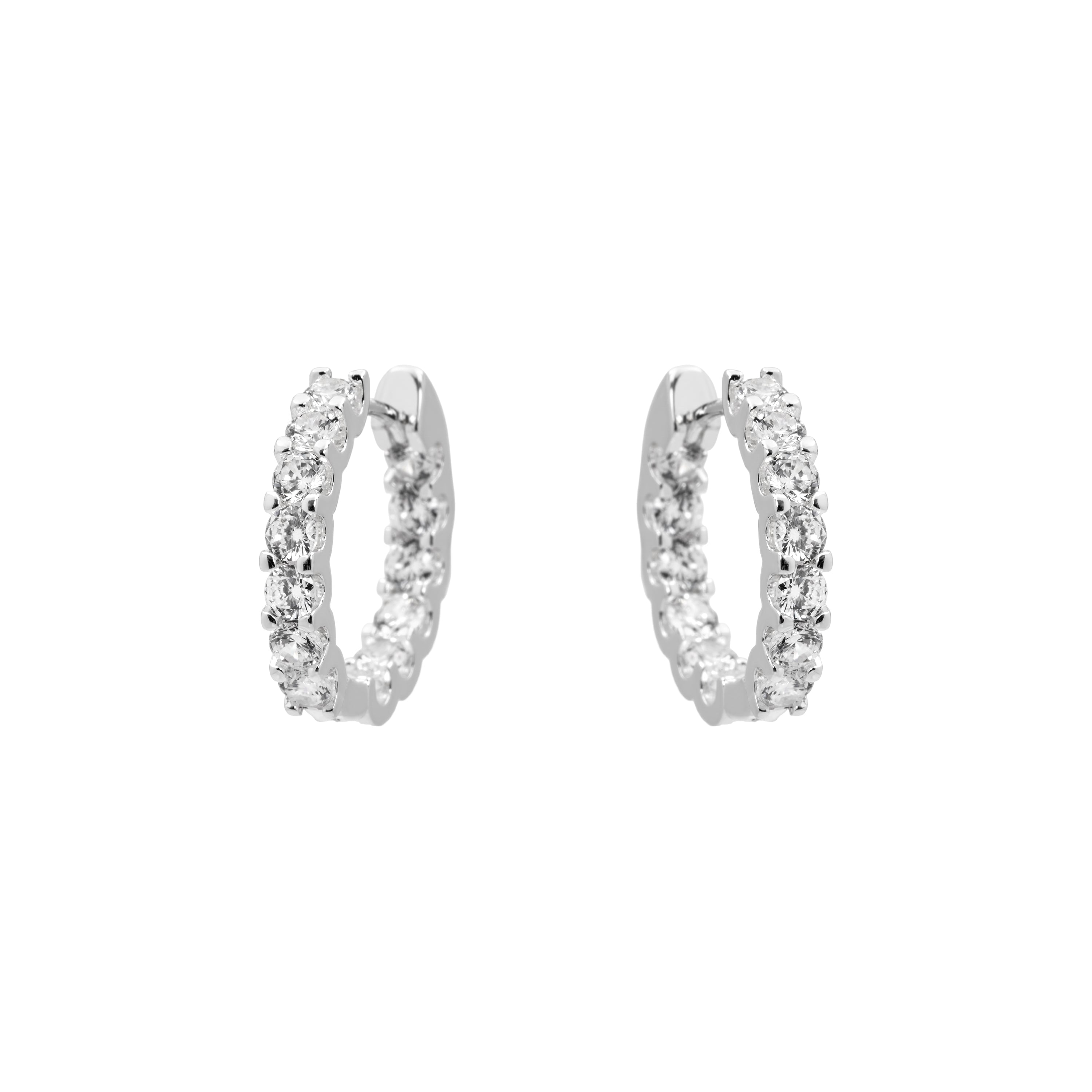 Pendientes de Circonita Brillante acabado en rodio - Jasha