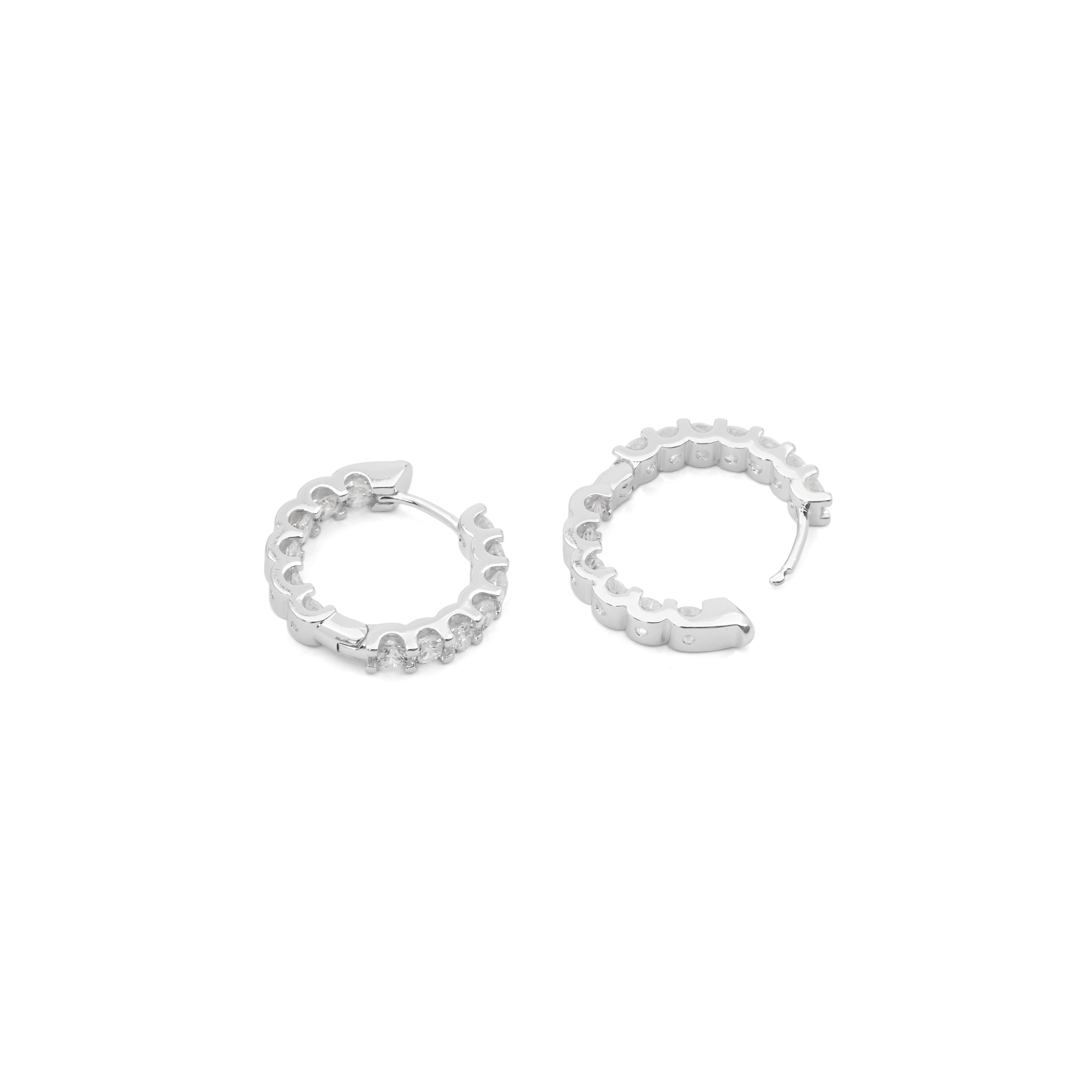 Pendientes de Circonita Brillante acabado en rodio - Jasha