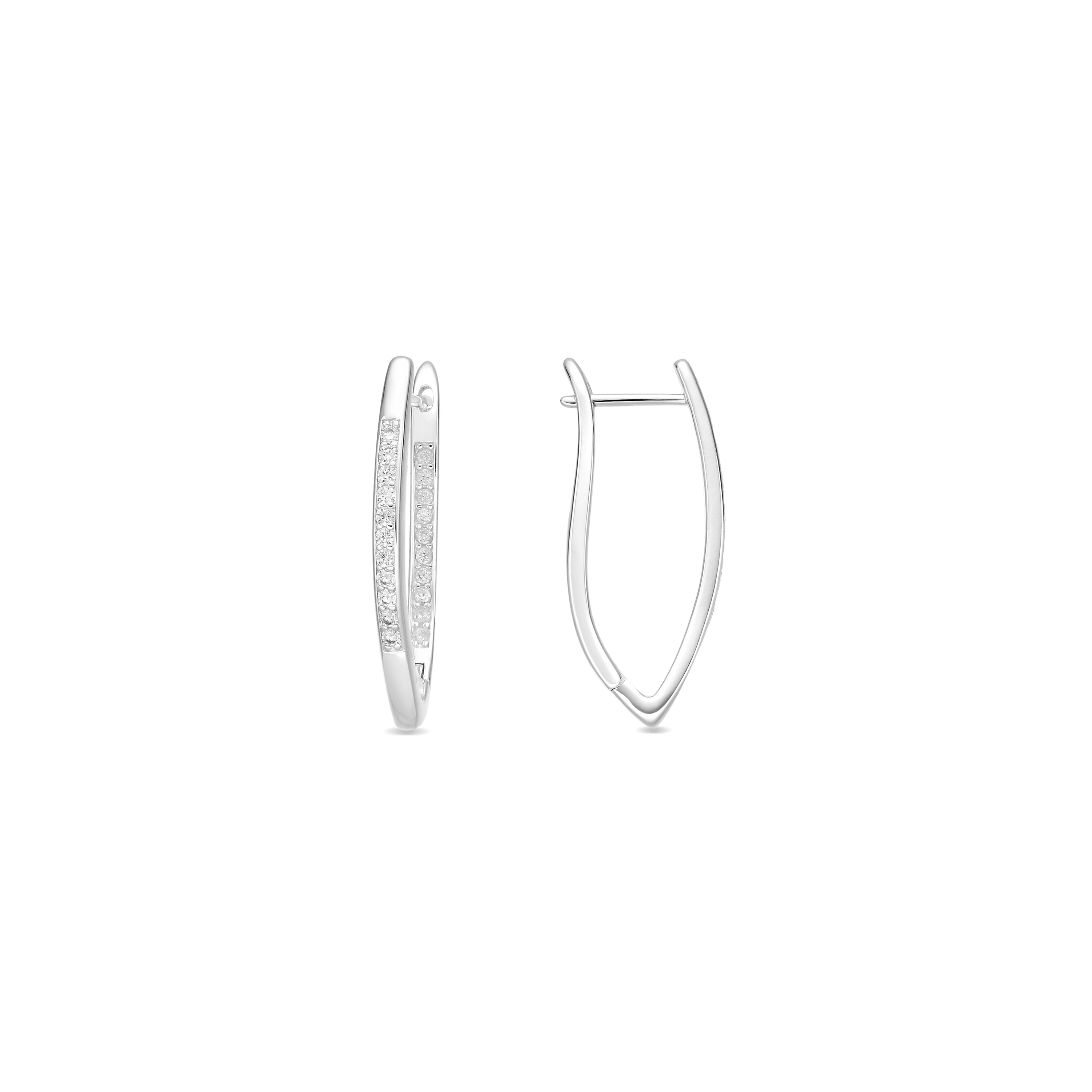Pendientes de Circonita Brillante acabado en rodio - Bedin