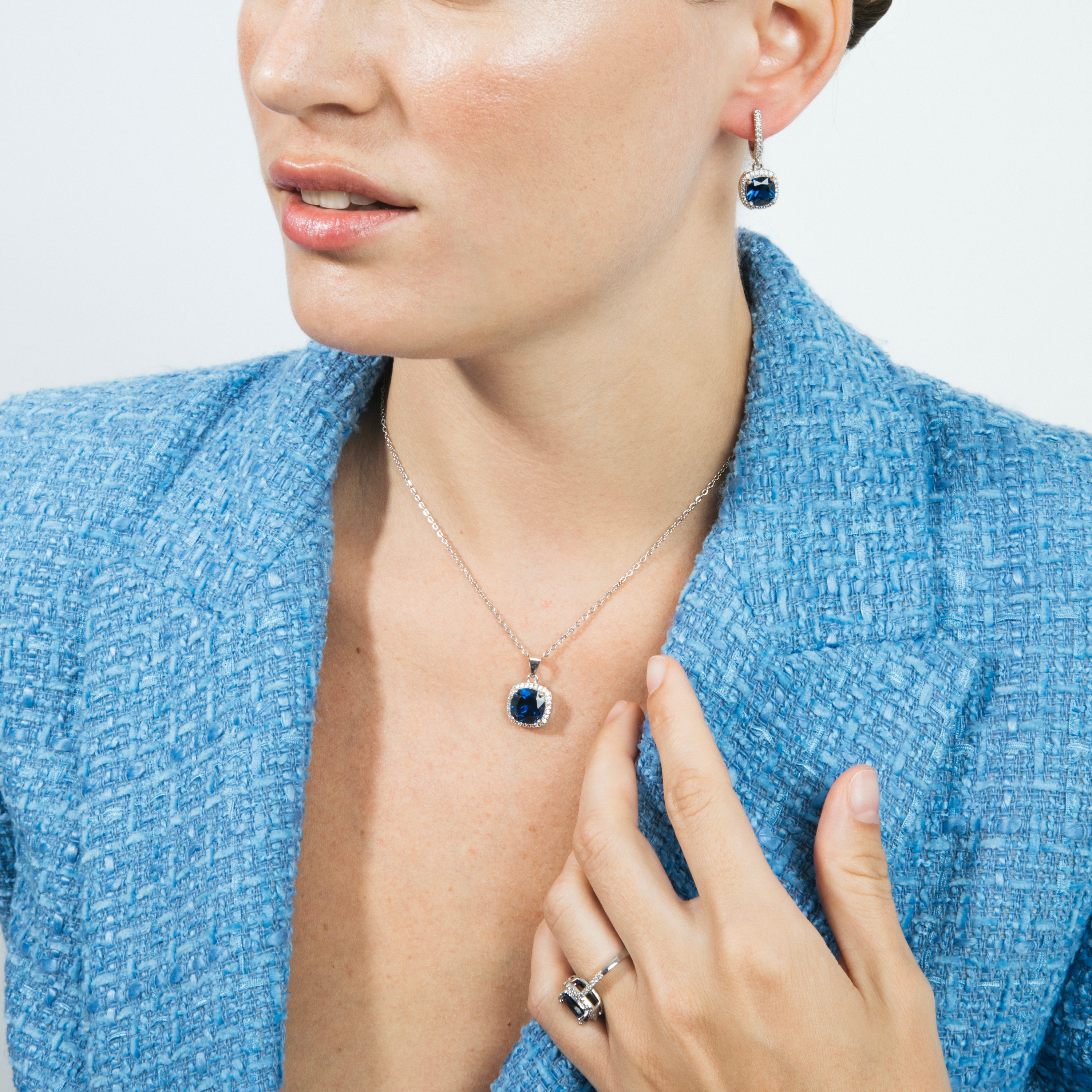 Collar de Circonita Tanzanita acabado en rodio - Kada