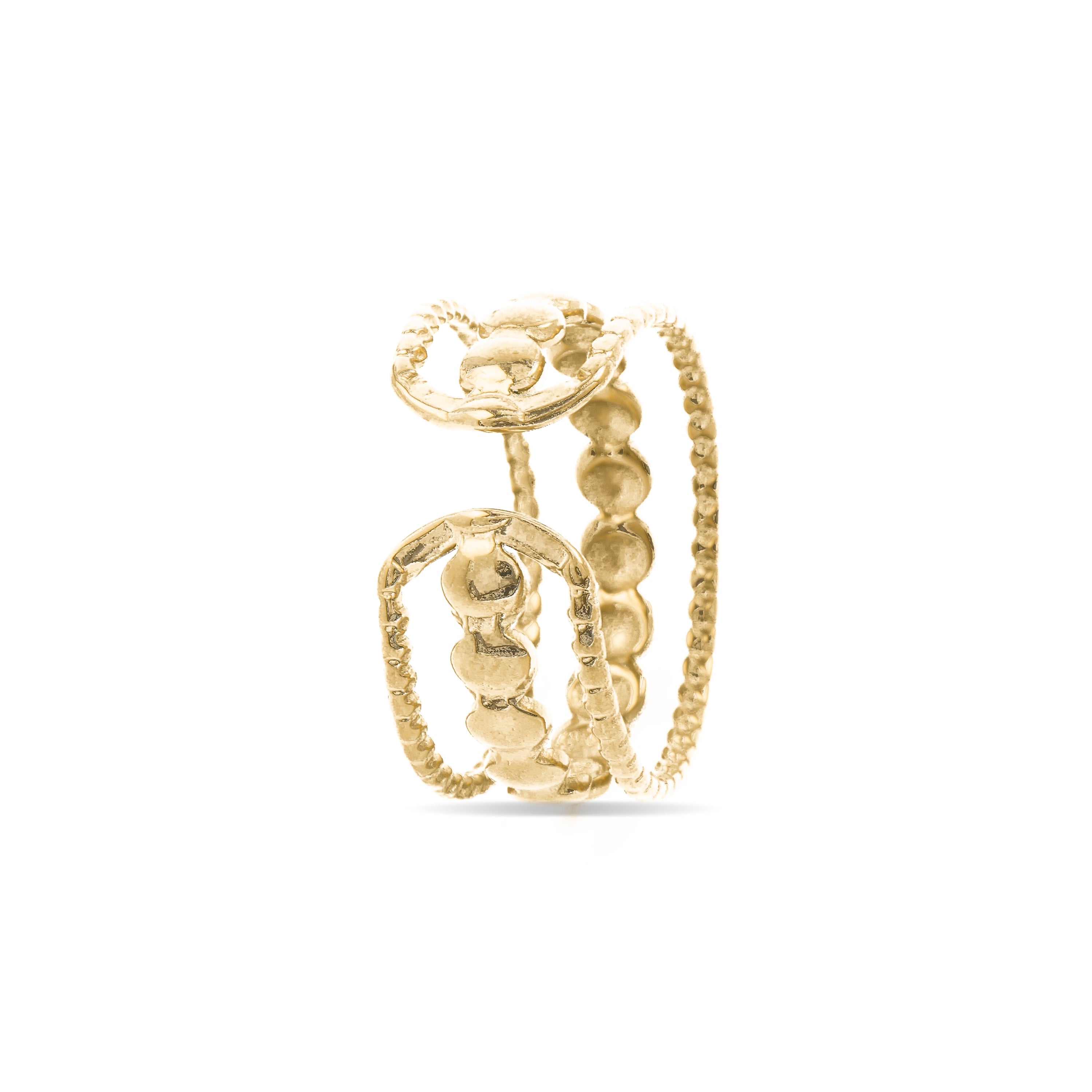 Rhodium-finished ring - Faini