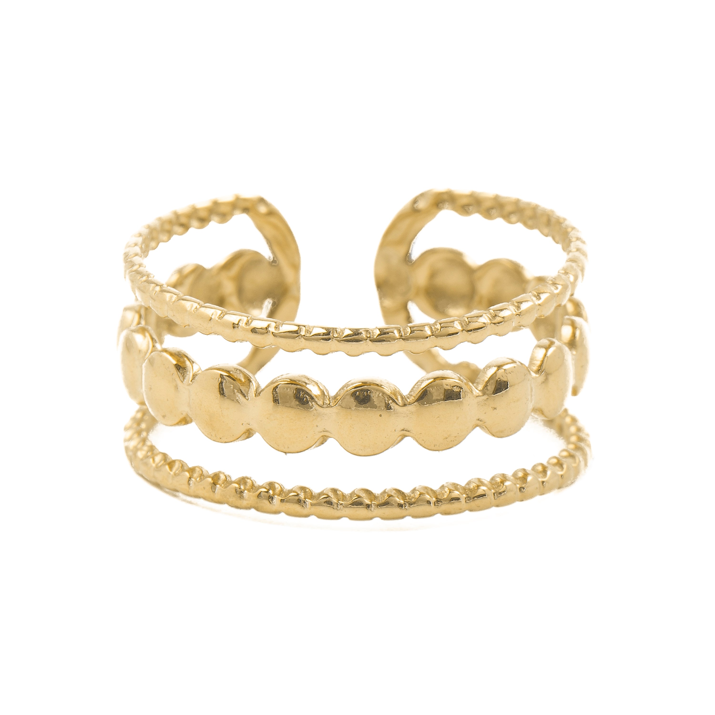 Rhodium-finished ring - Faini