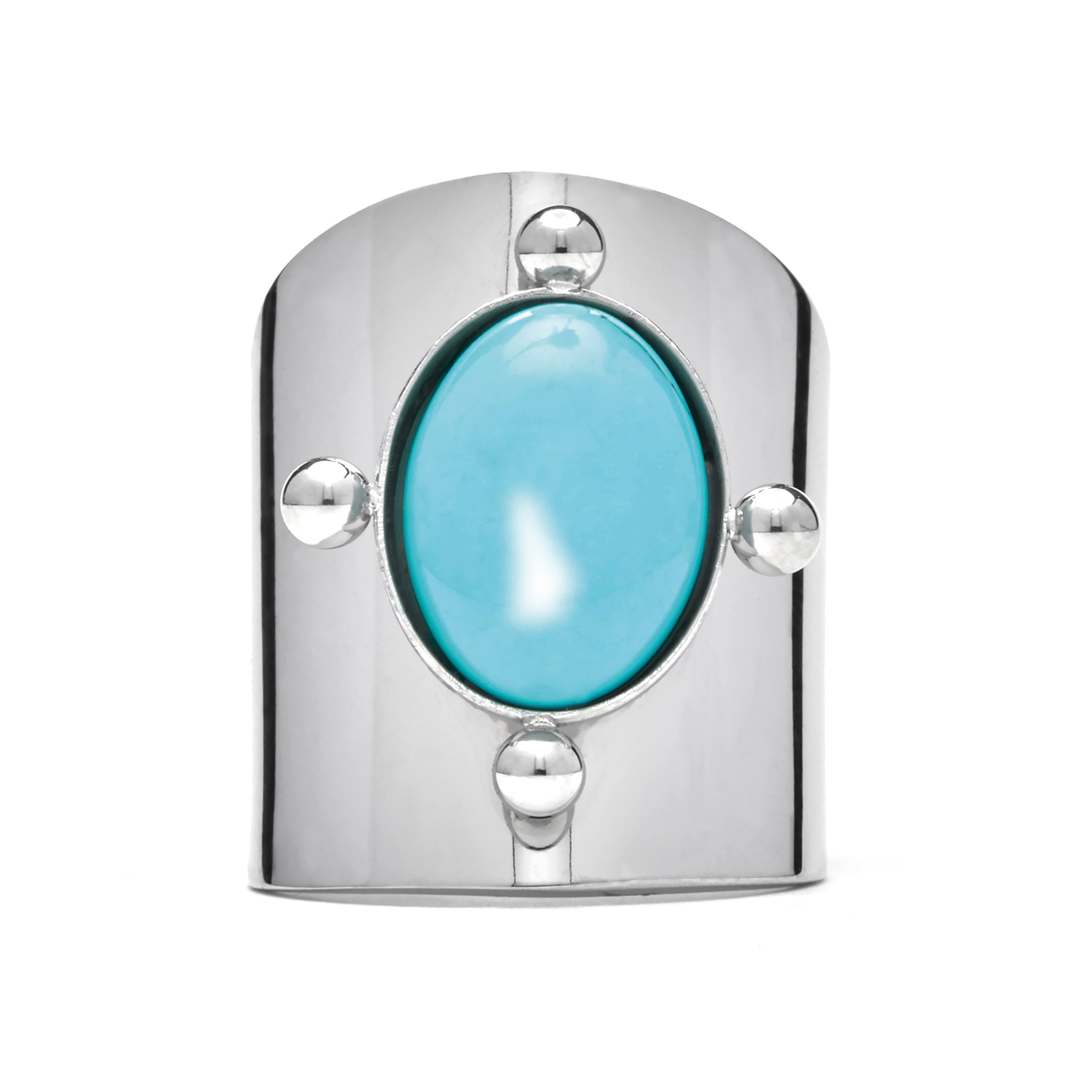 Anillo acabado plata y Amazonita - Kumora