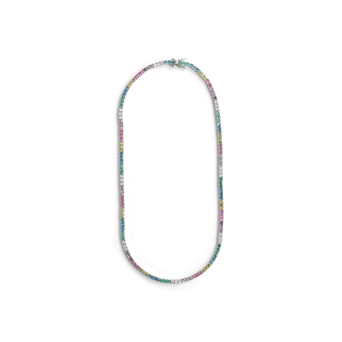 Green Paraiba Hydrothermal Quartz Necklace Finished in Silver - Kaime