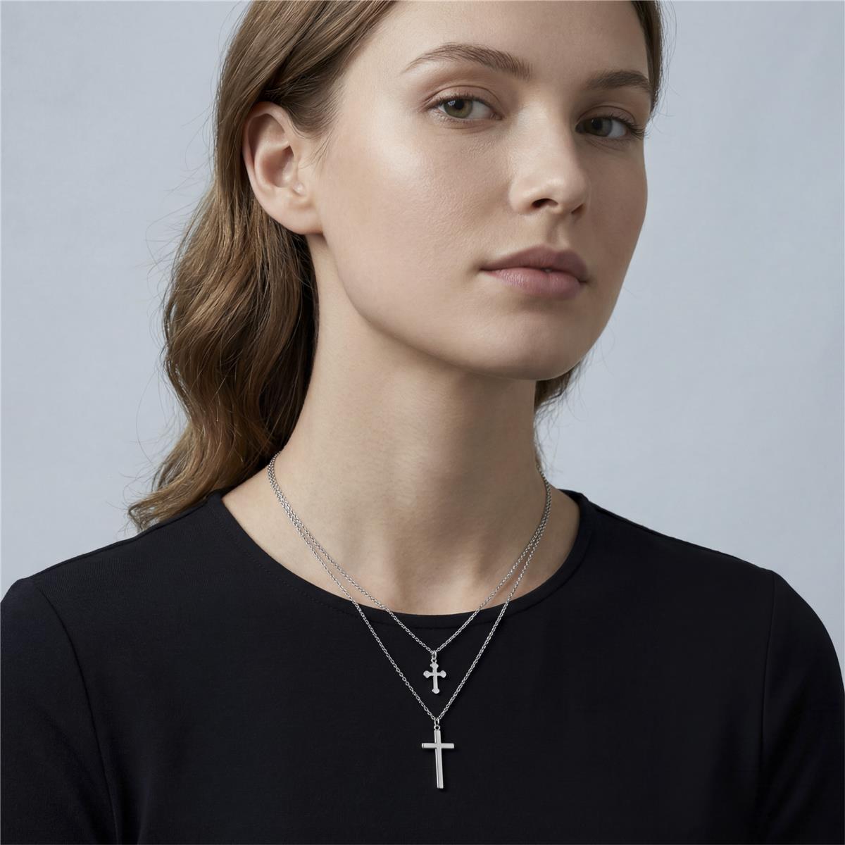 Frikca silver-finish necklace - Frikca GRAY