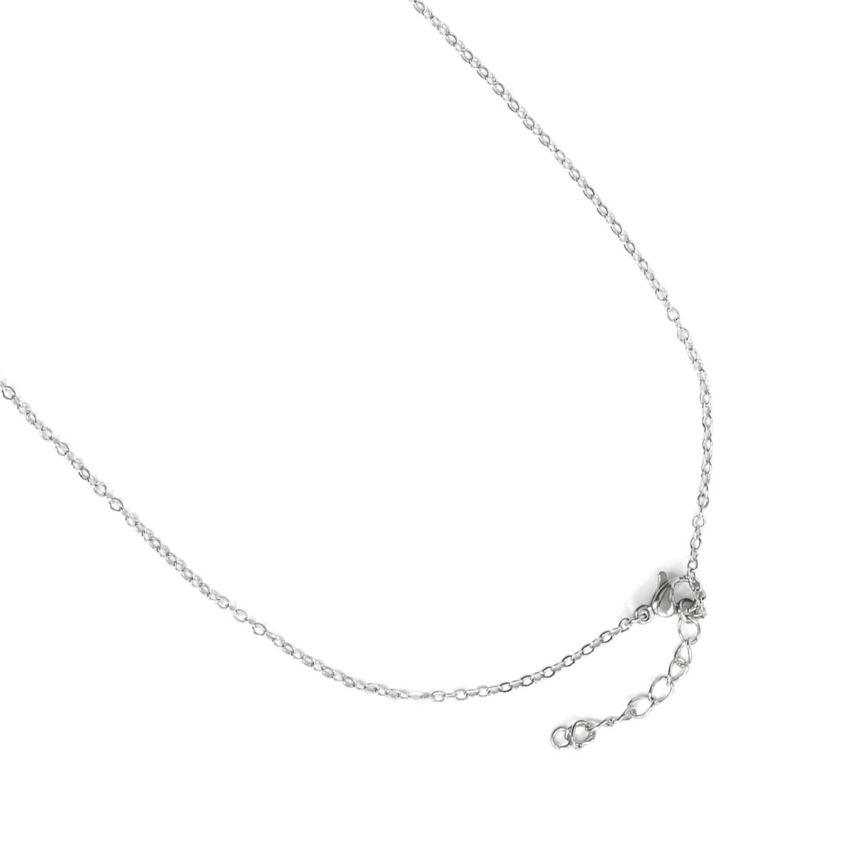 Sewi silver-finish necklace - Sewi WHITE