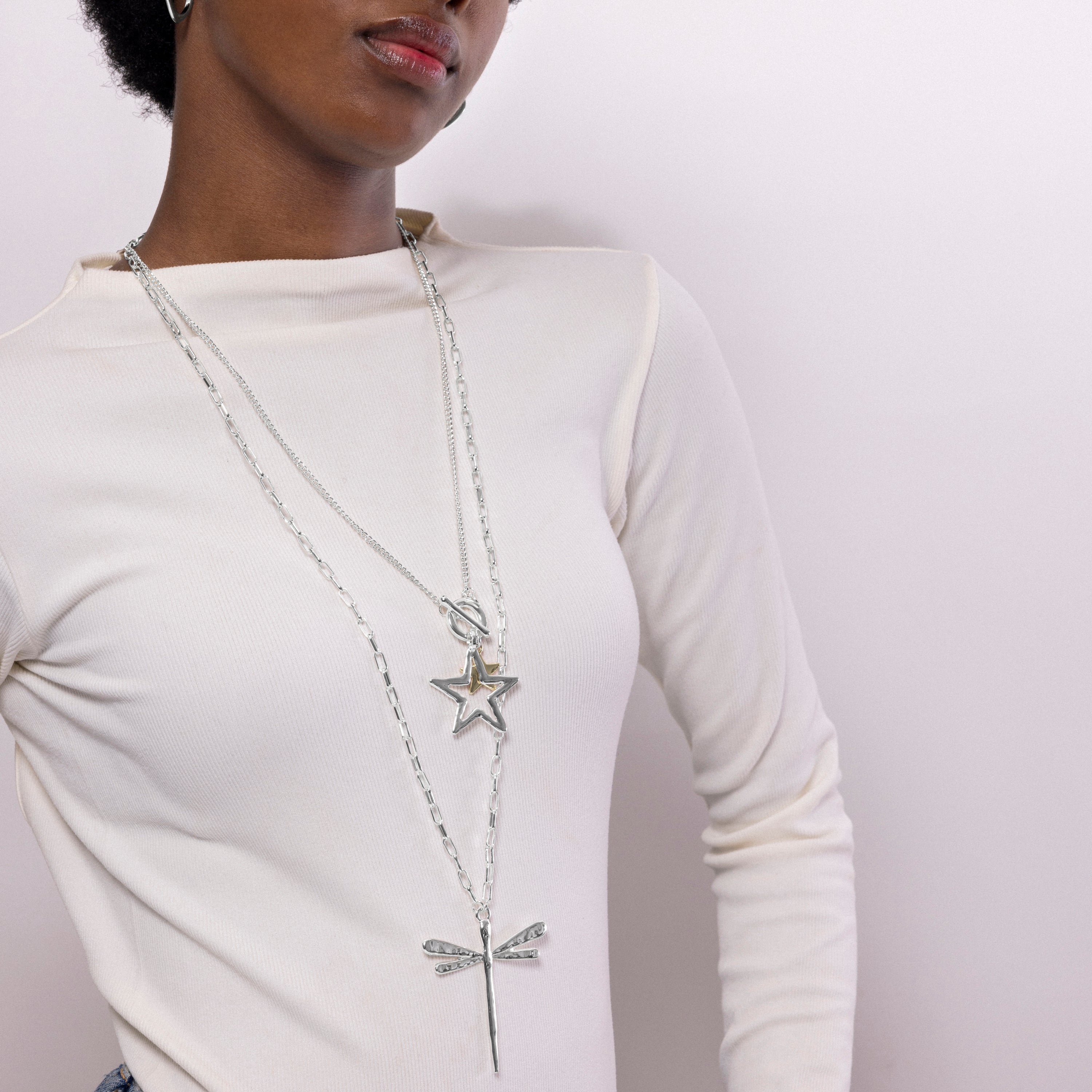 Collier finition rhodium - Makdo