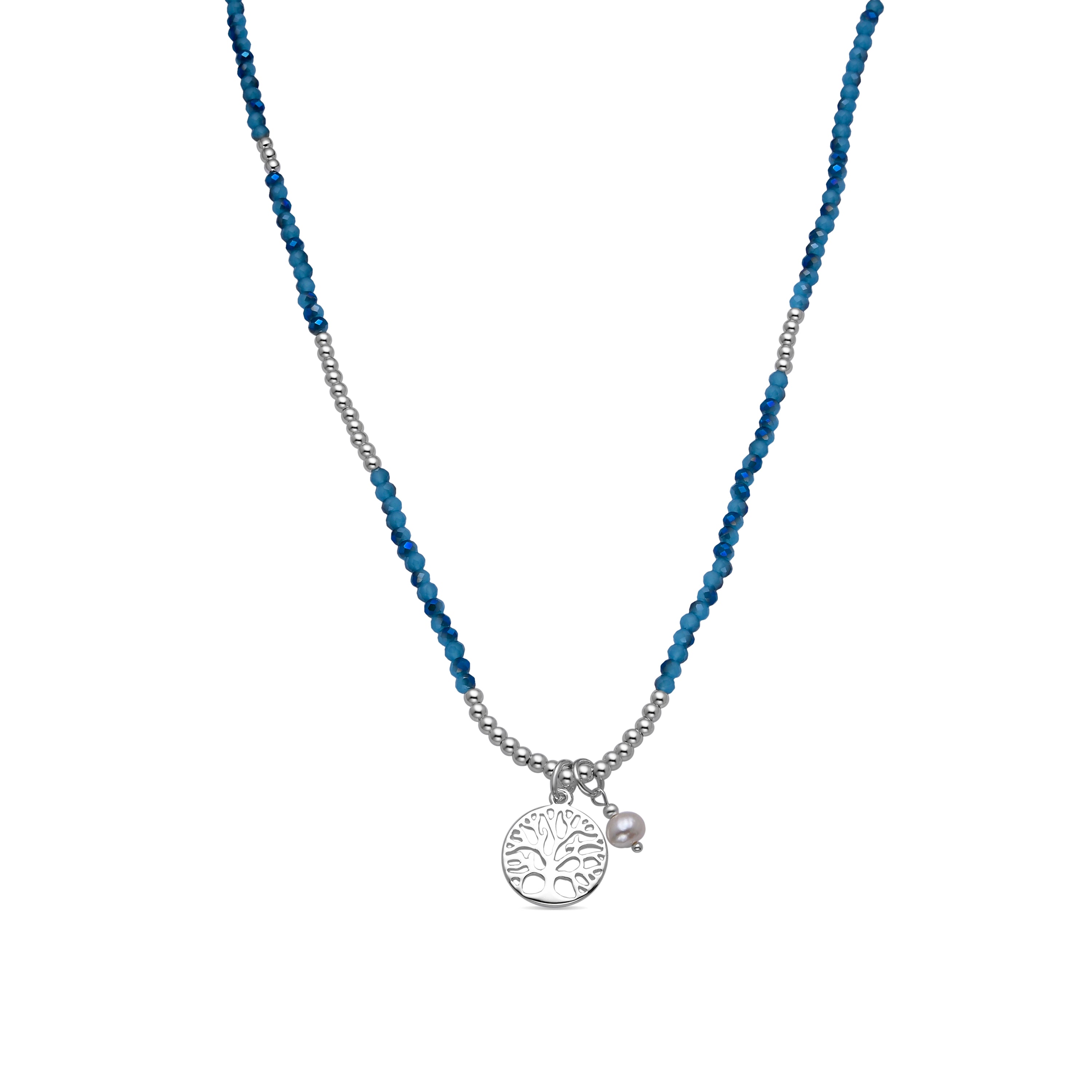 Collana finita in rodio - Keum