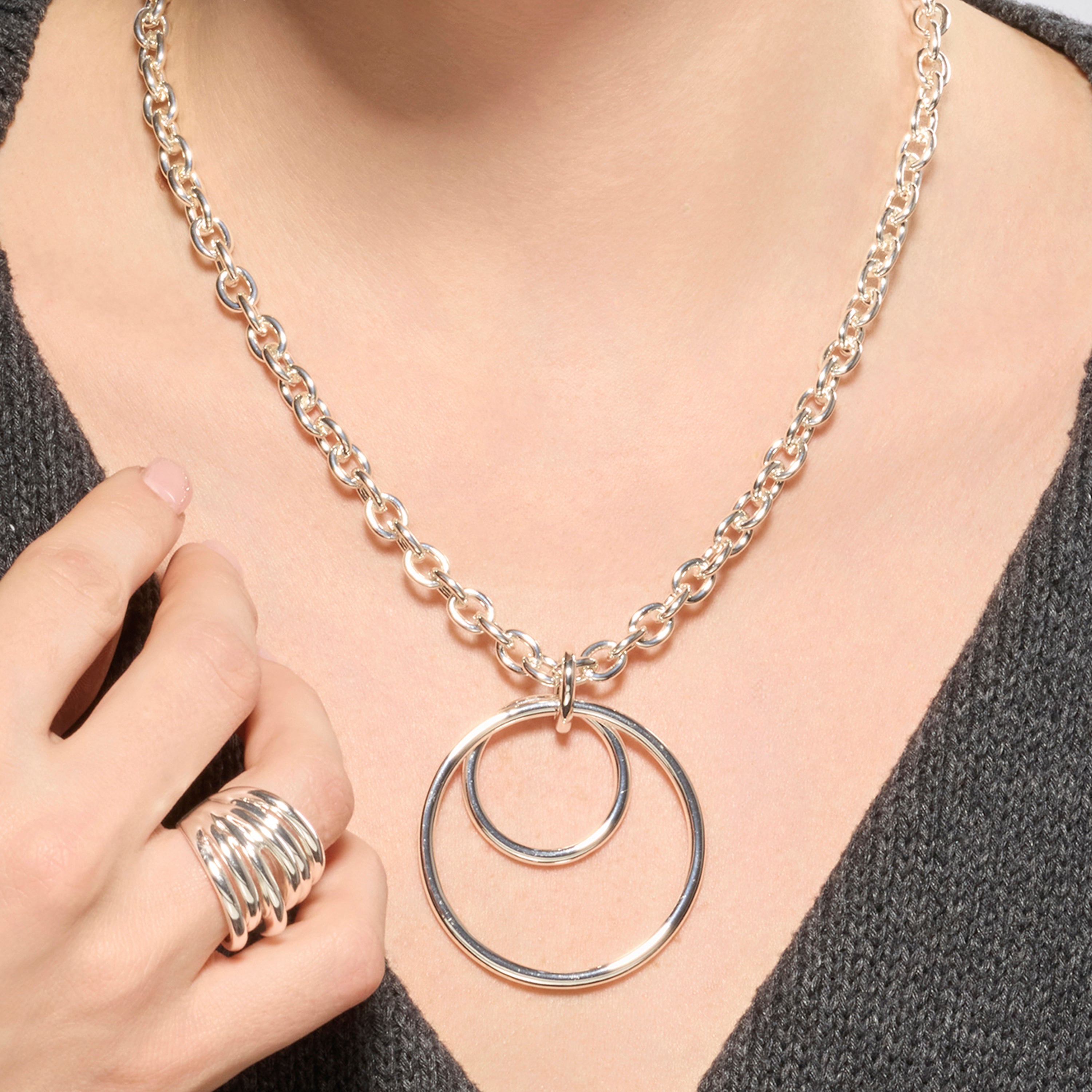 Collier finition argent - Makir