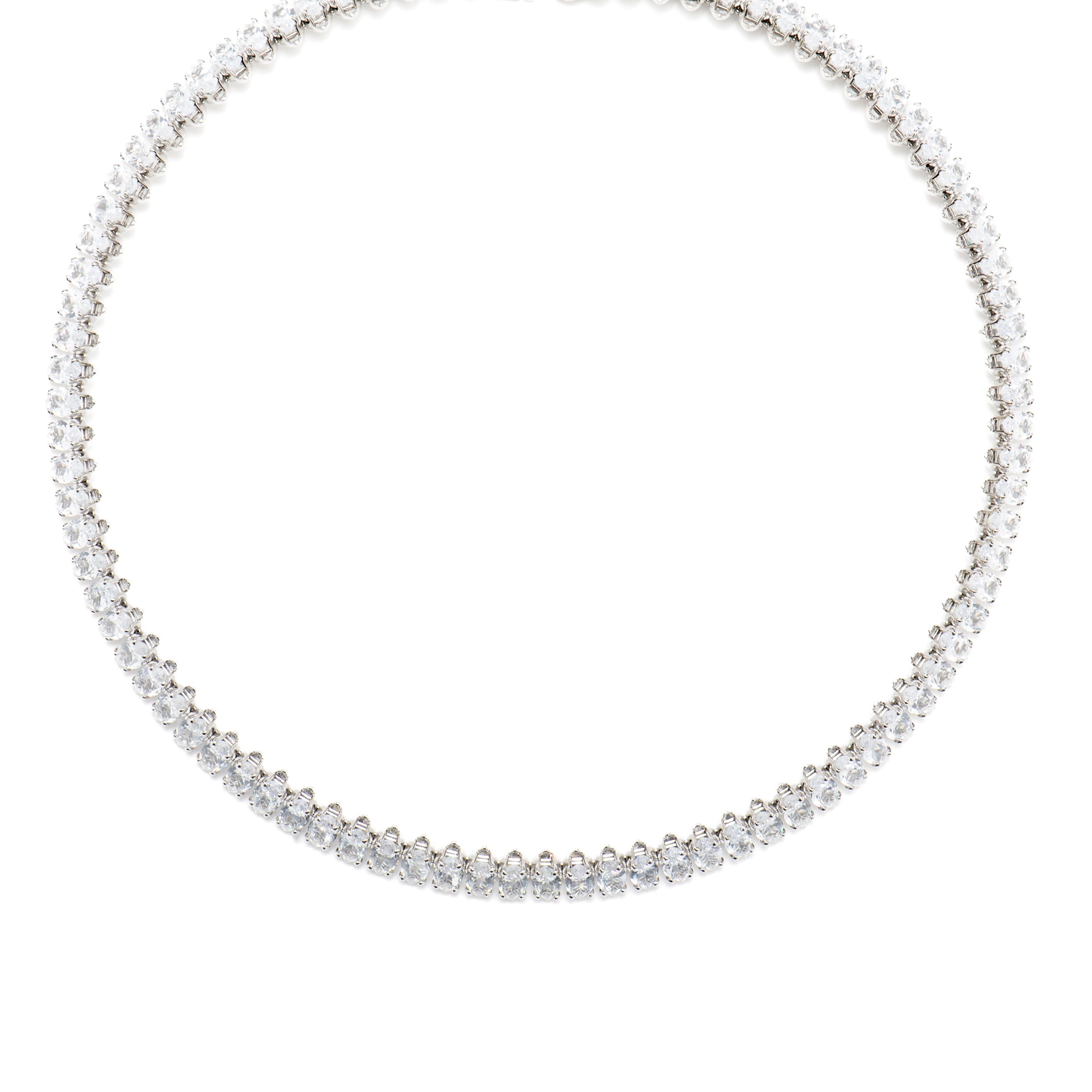 Collar con Circonita Brillante acabado plata - Comega