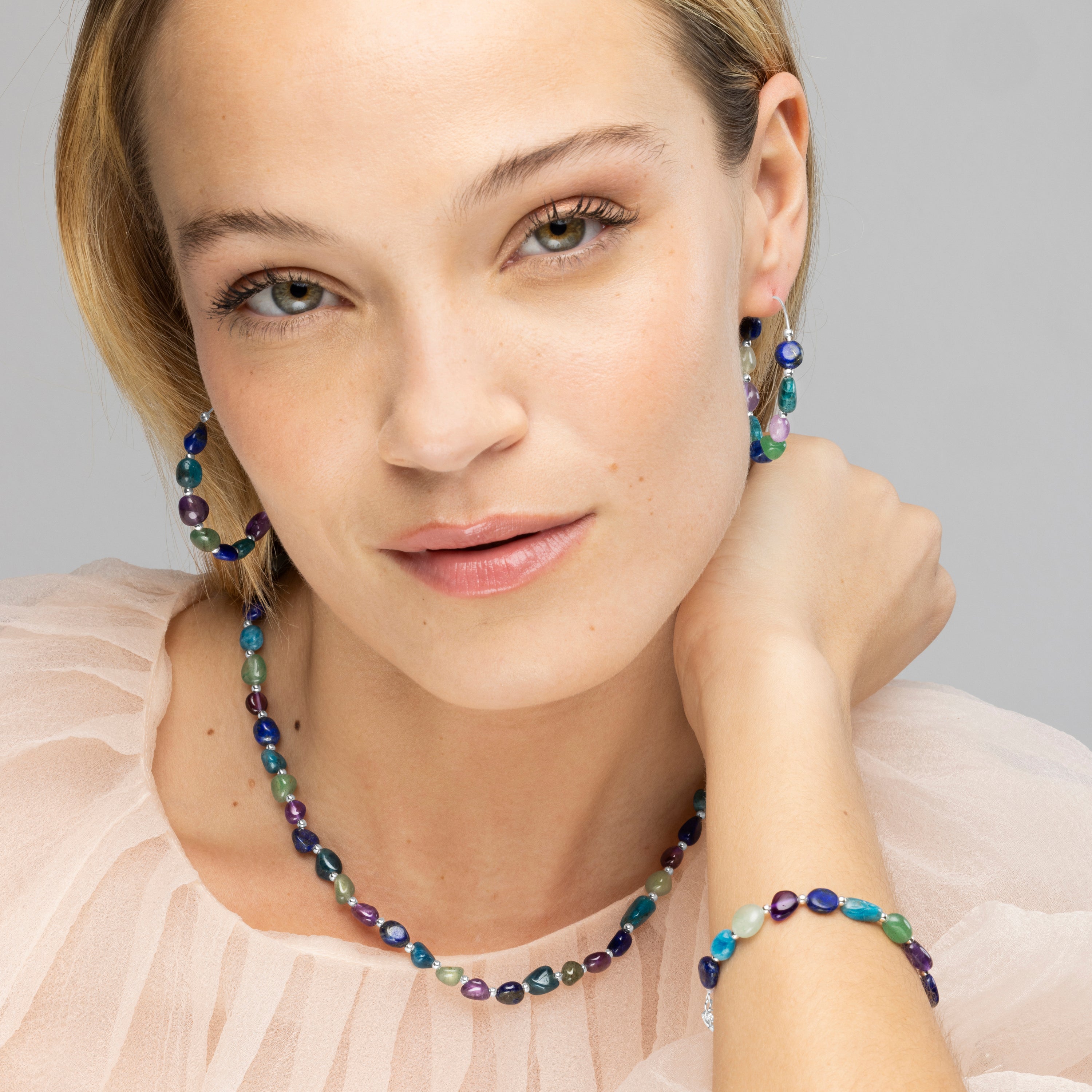 Collier finition argent et améthyste naturelle - Umavi