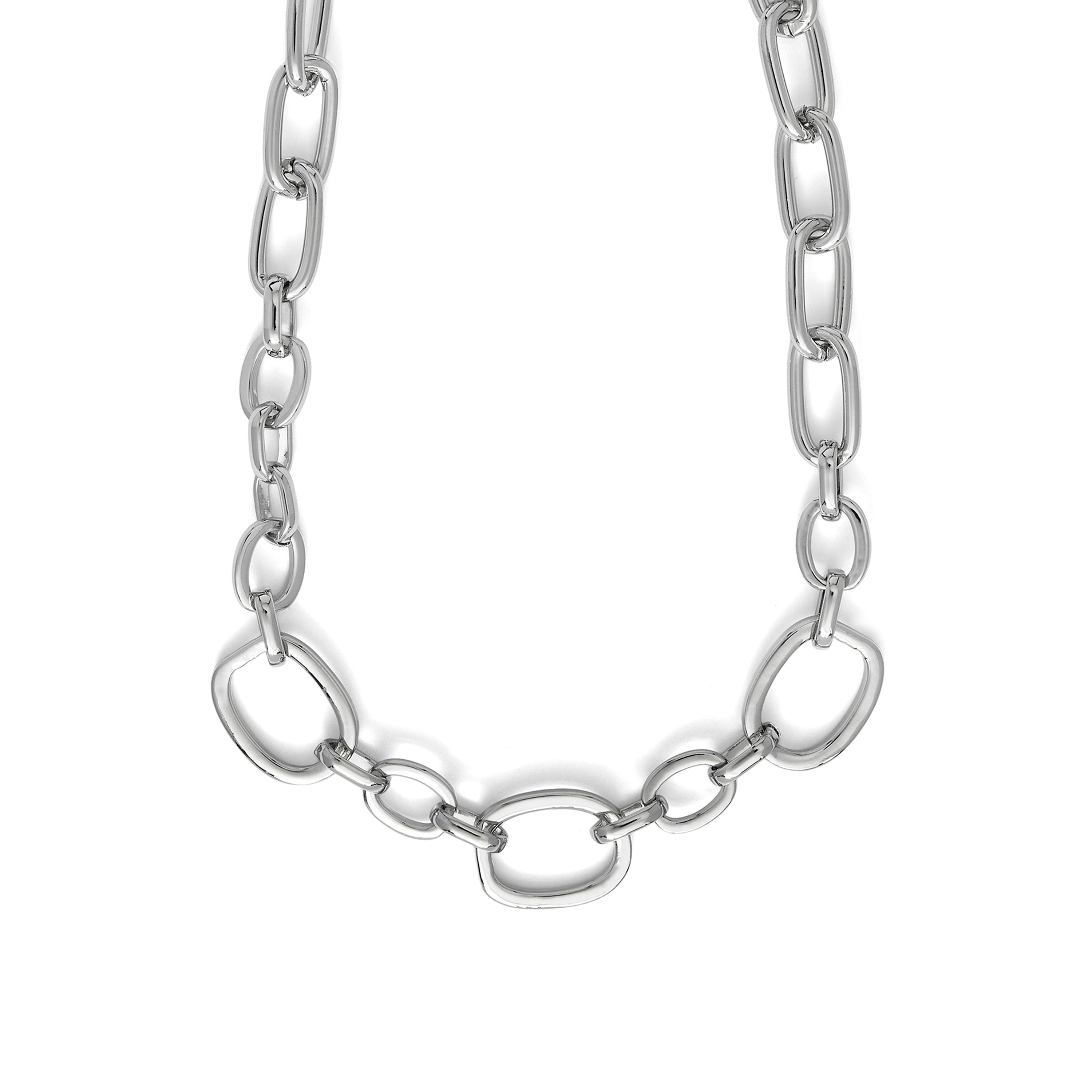 Colar com acabamento em ródio - Danli