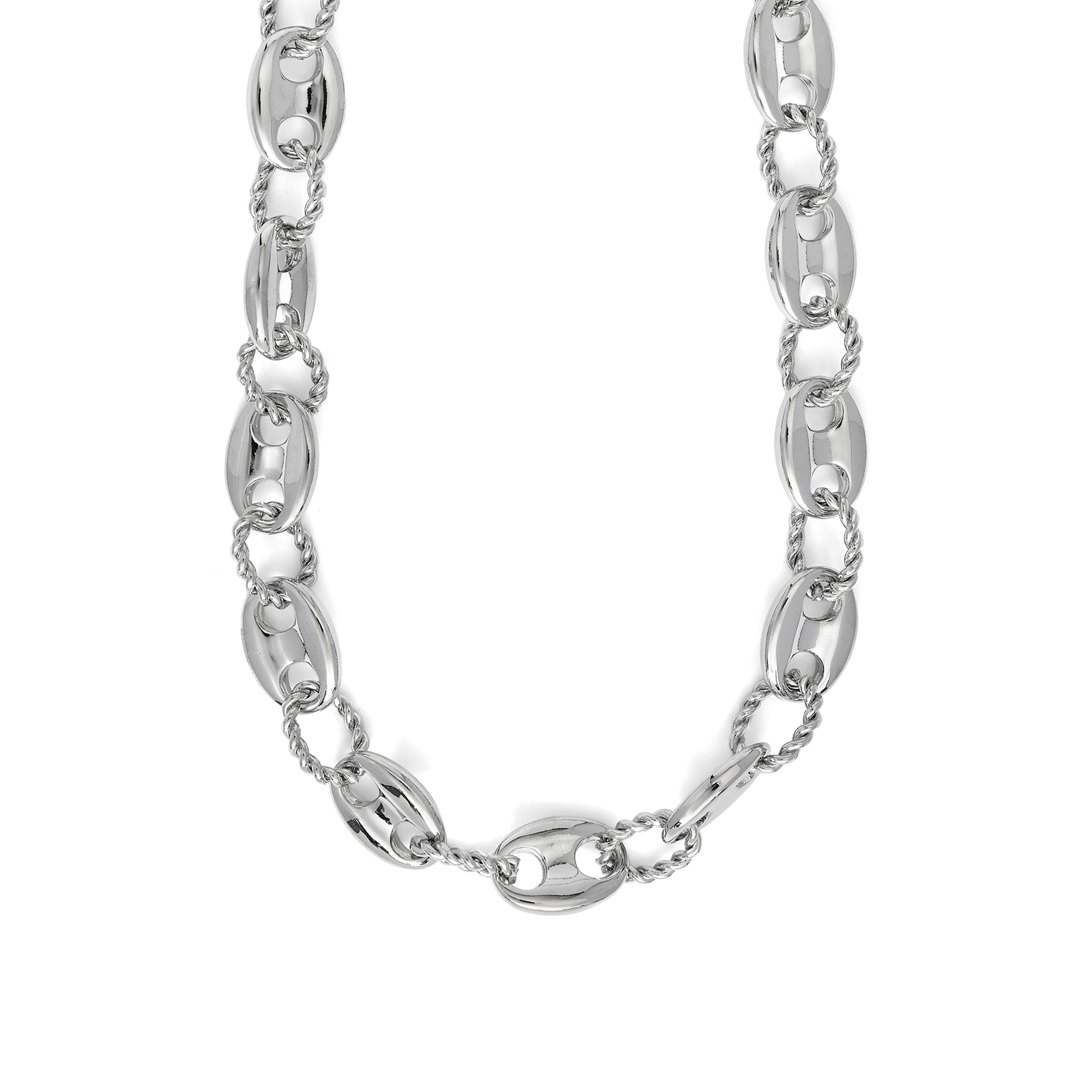 Colar acabado em ródio - Laroth