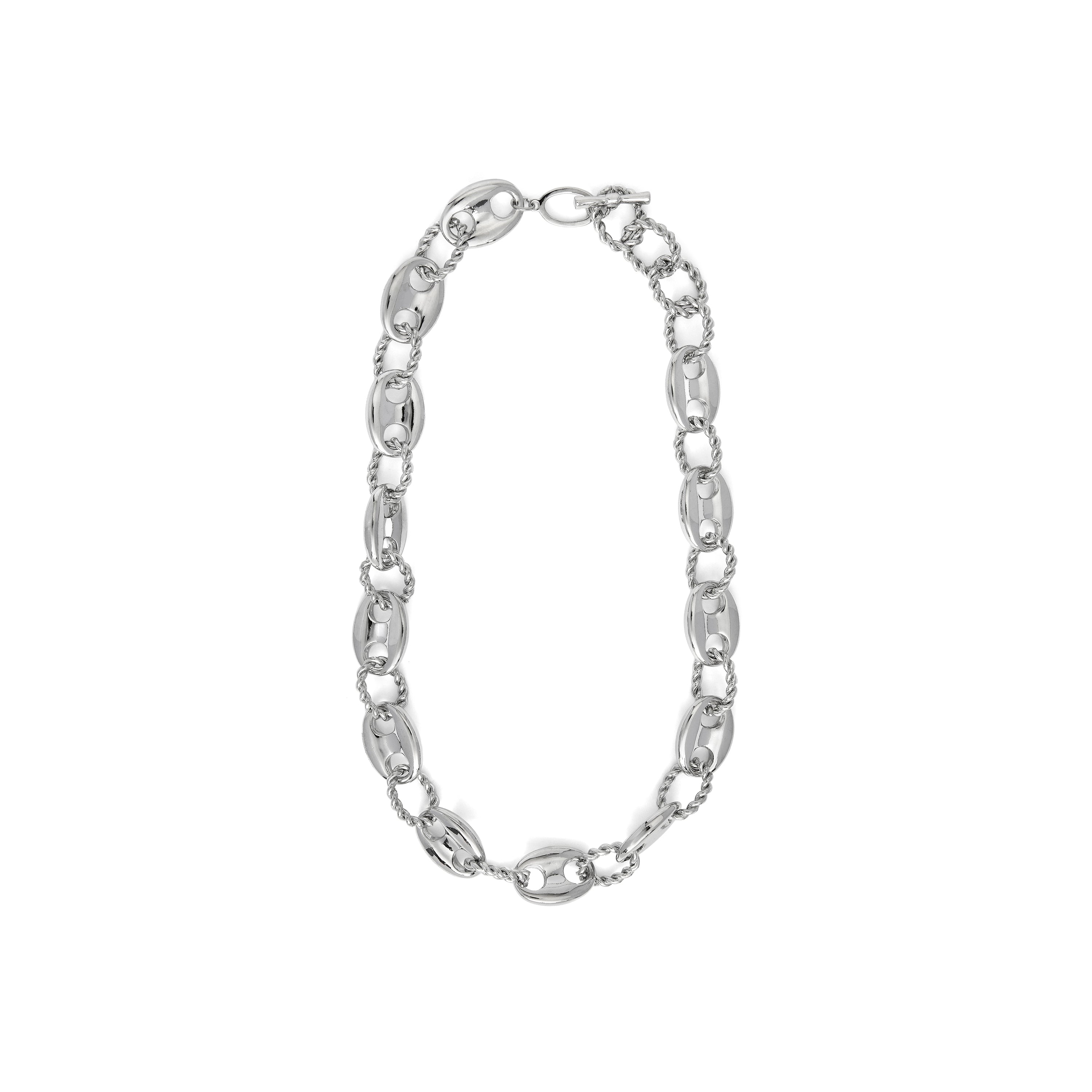 Colar acabado em ródio - Laroth