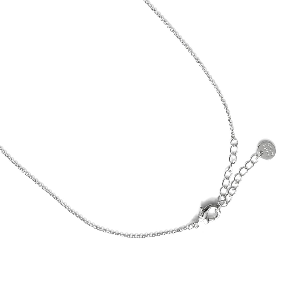 Strahlendes Zirkonia-Halsband mit Rhodium-Finish - Askom