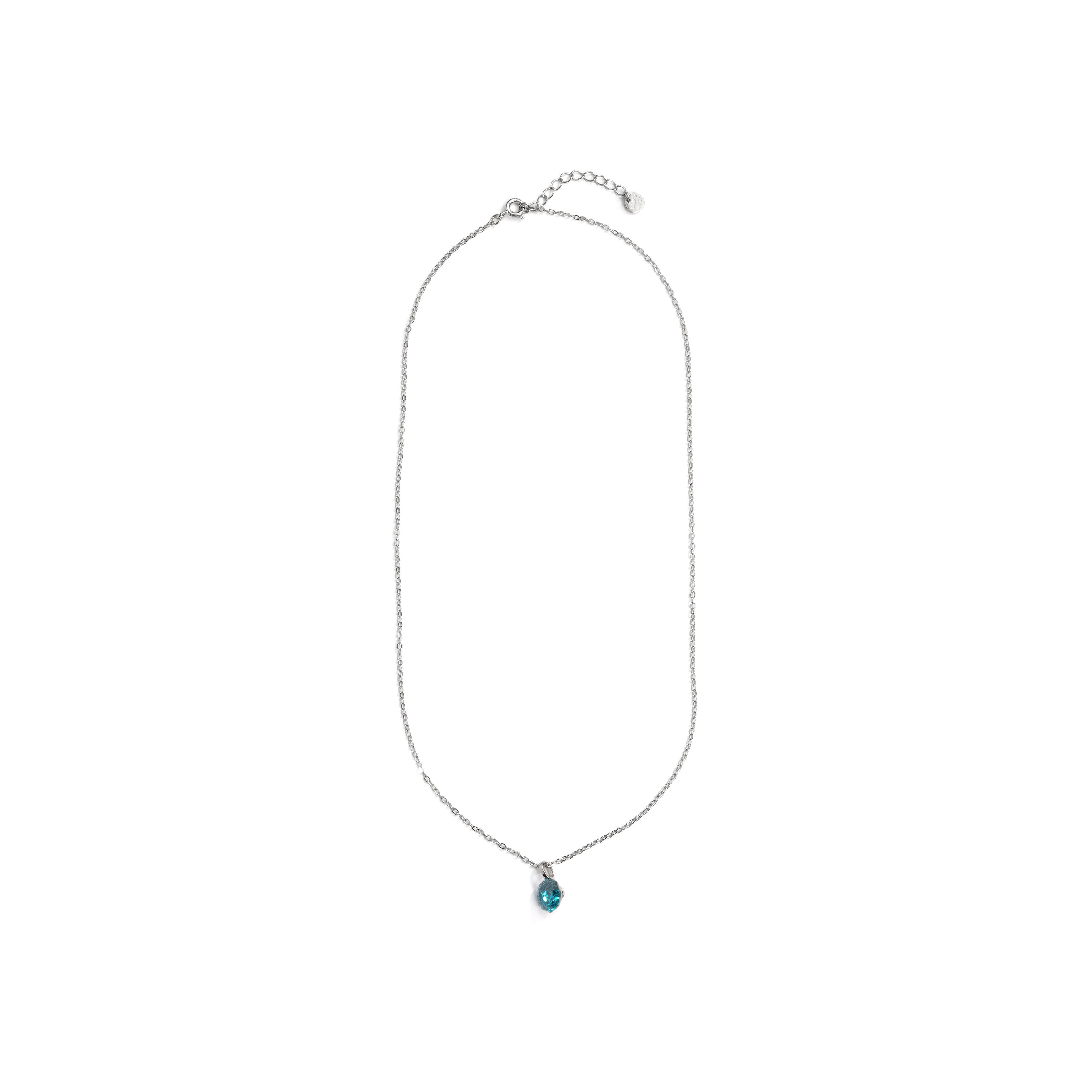 Collar de Circonita Zafiro acabado en rodio - Lisath