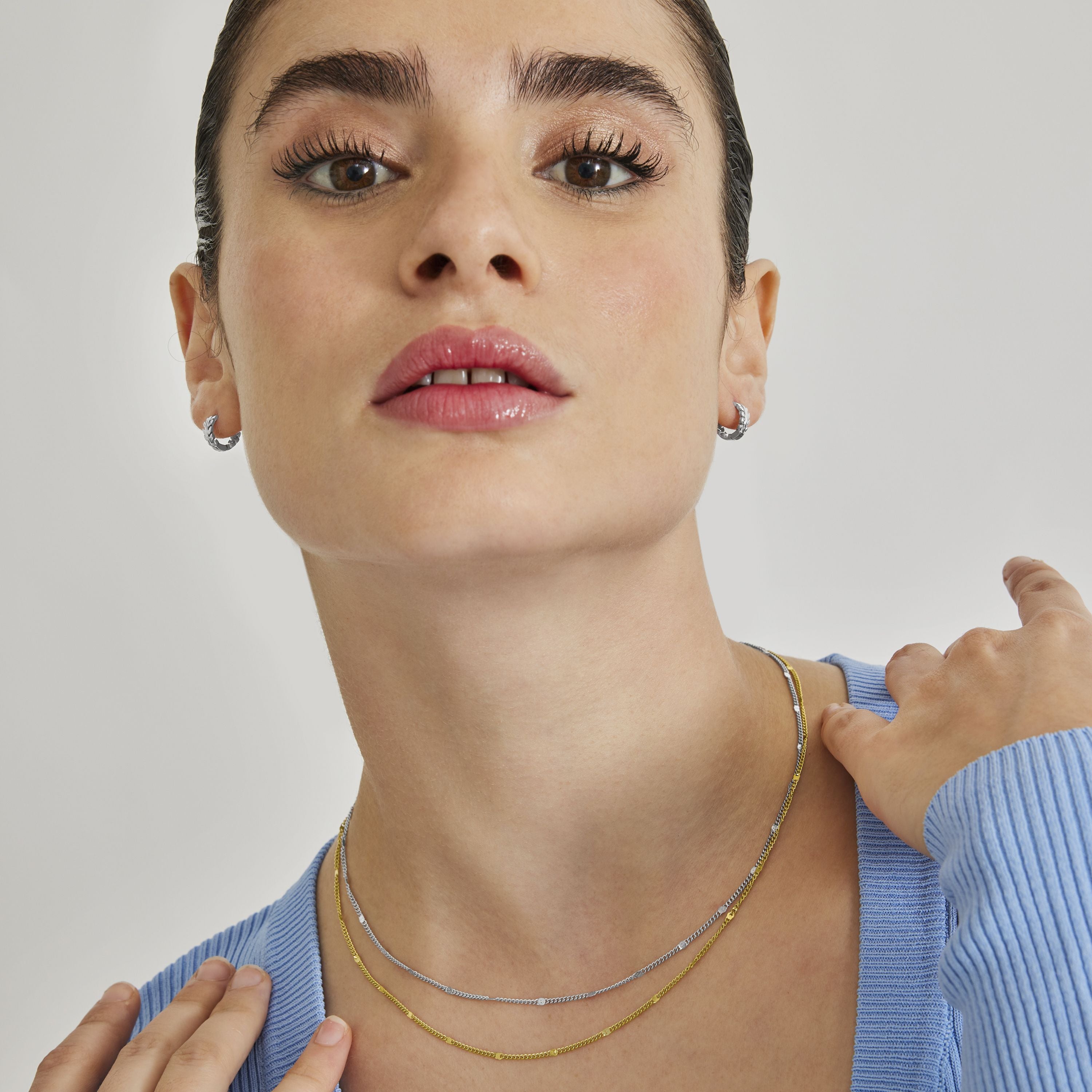 45cm silver finish necklace - Ejae