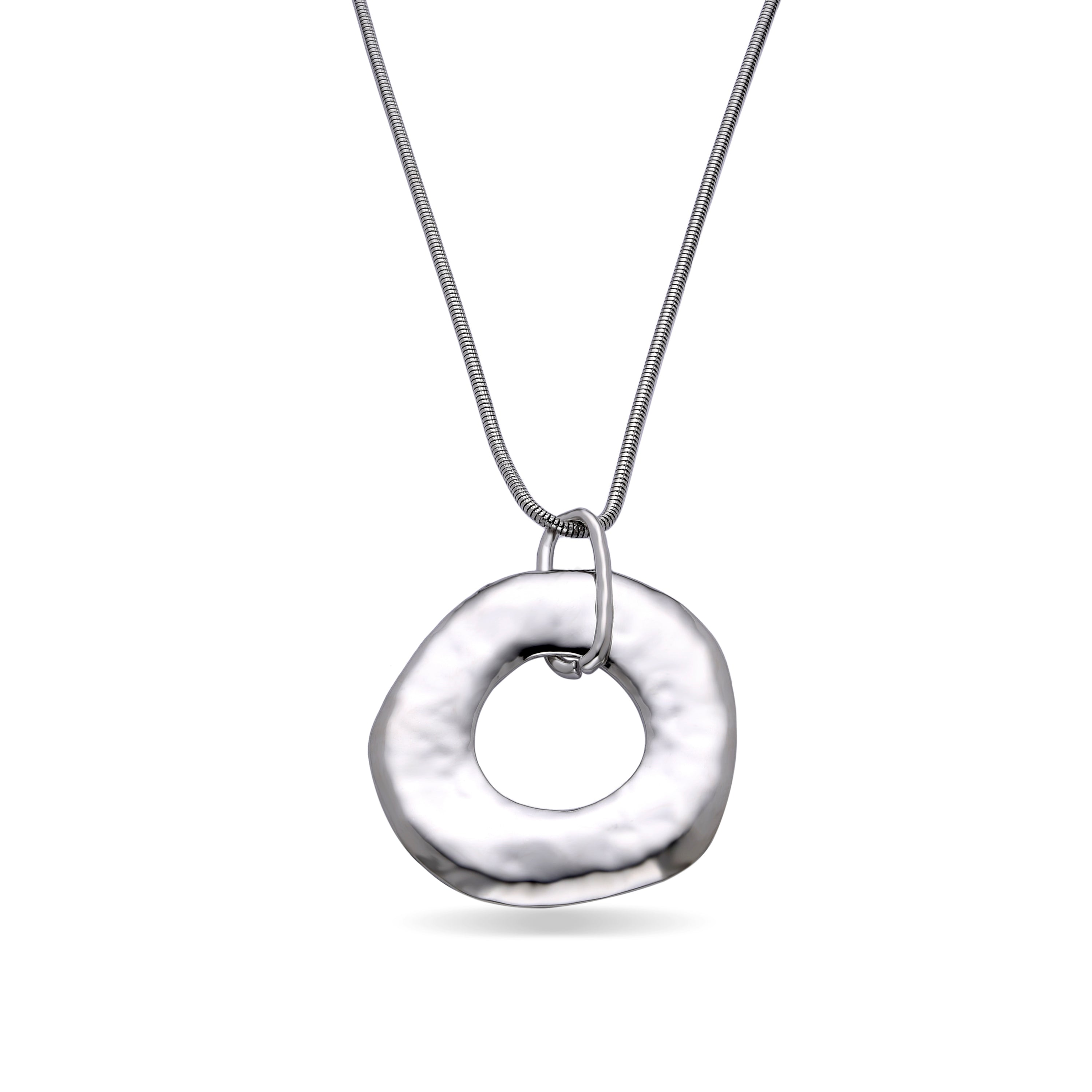 Routea necklace finished in rhodium