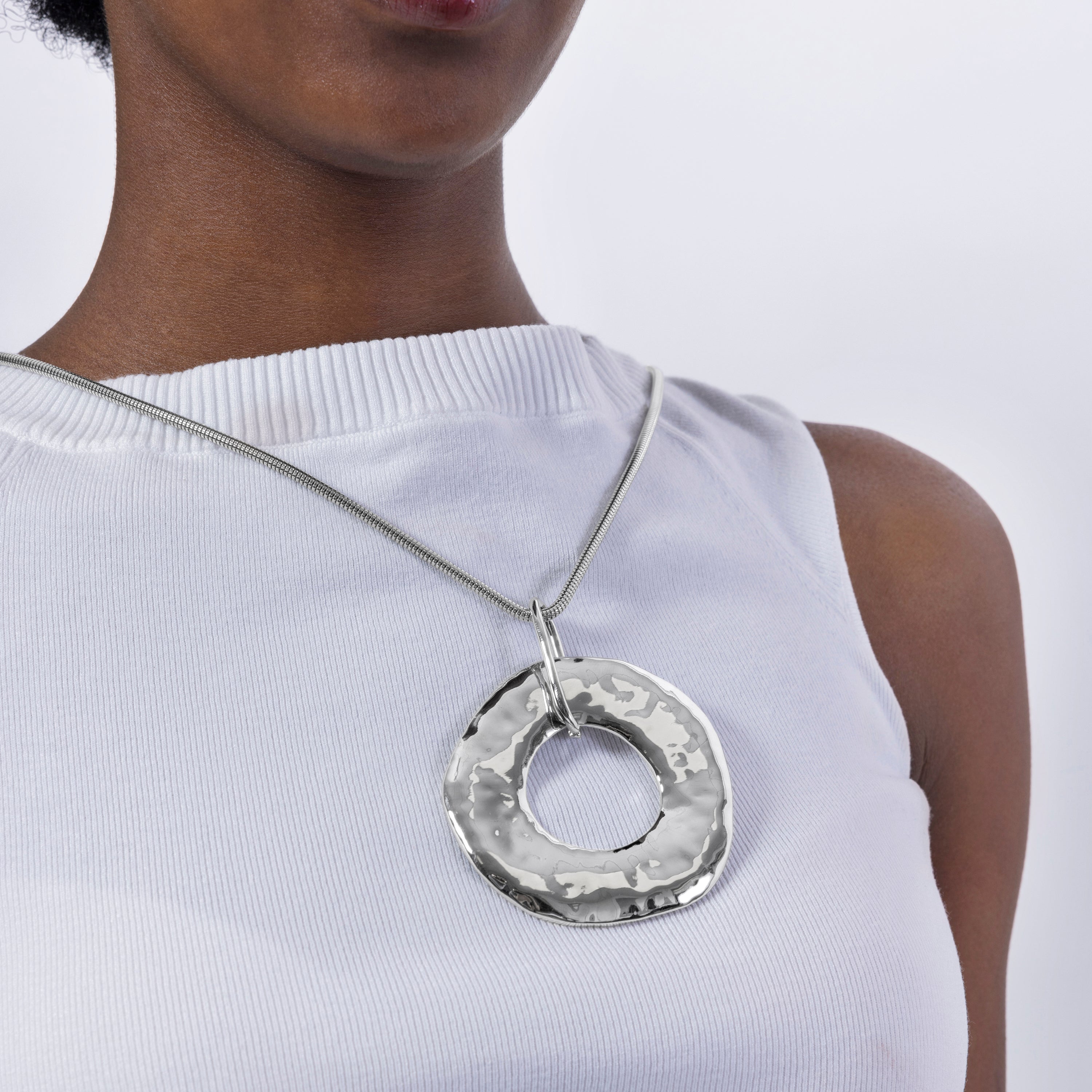 Collana finita in rodio - Routa
