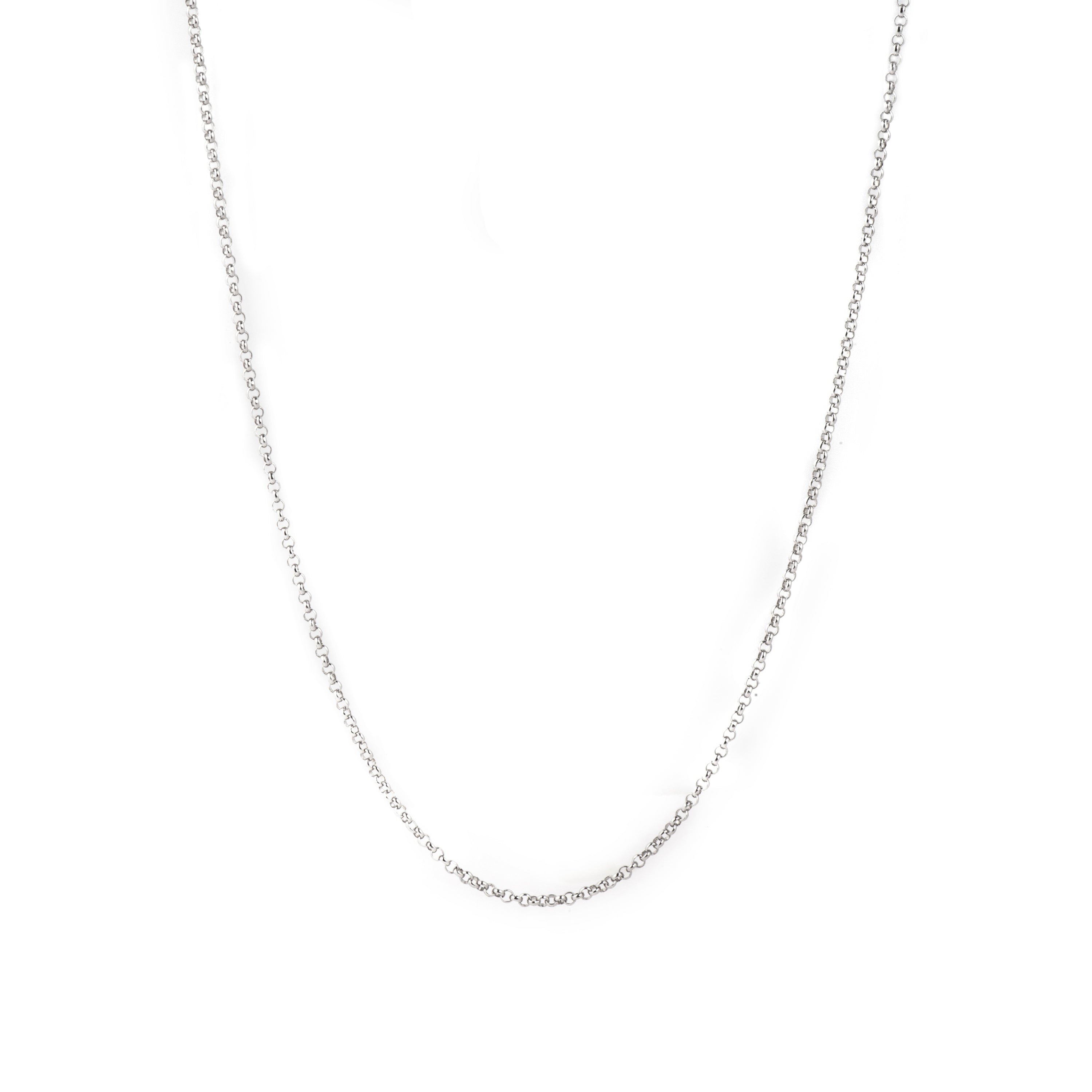 Collier de 45cm finition rhodium - Thoth