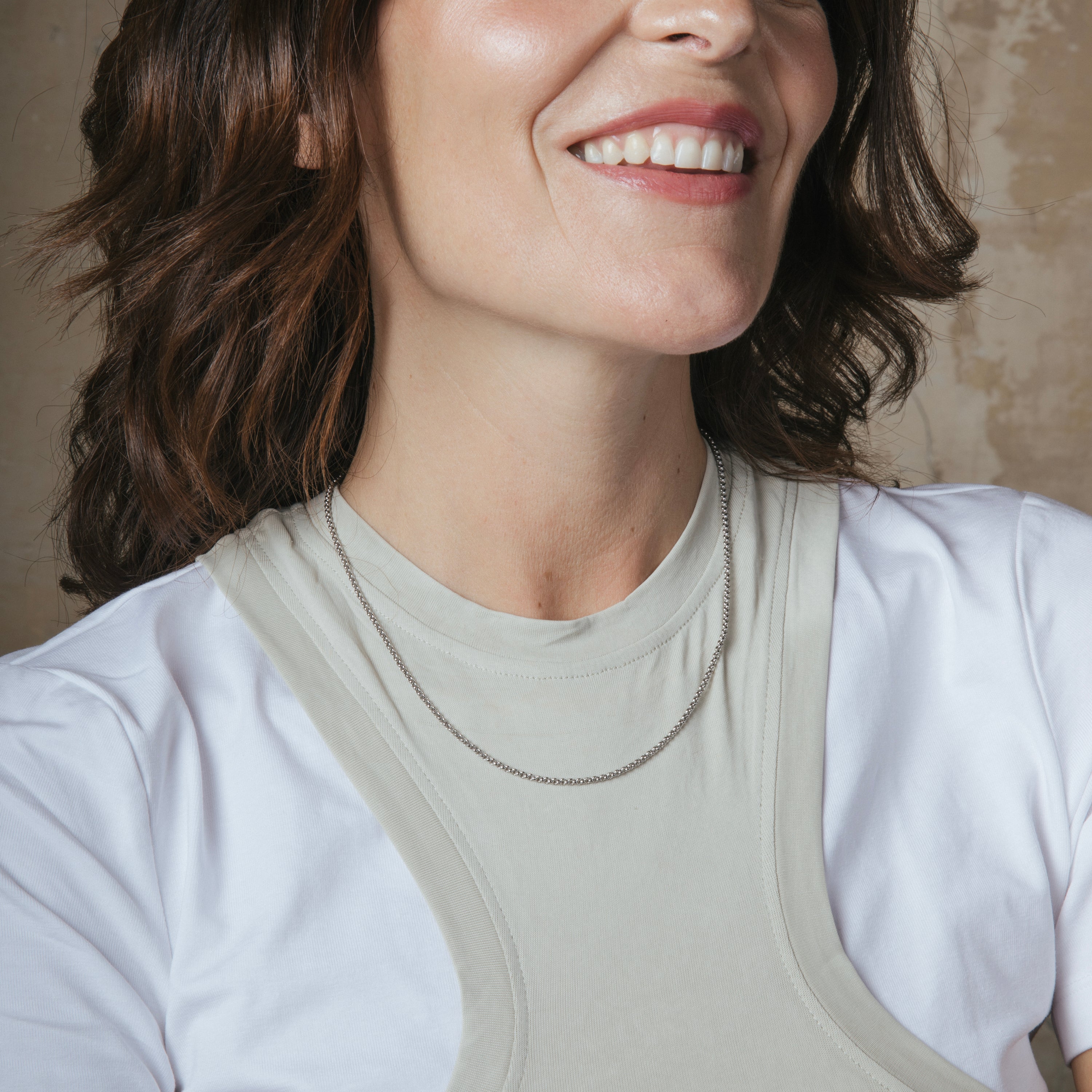 Collar de 45cm acabado en rodio - Thoth