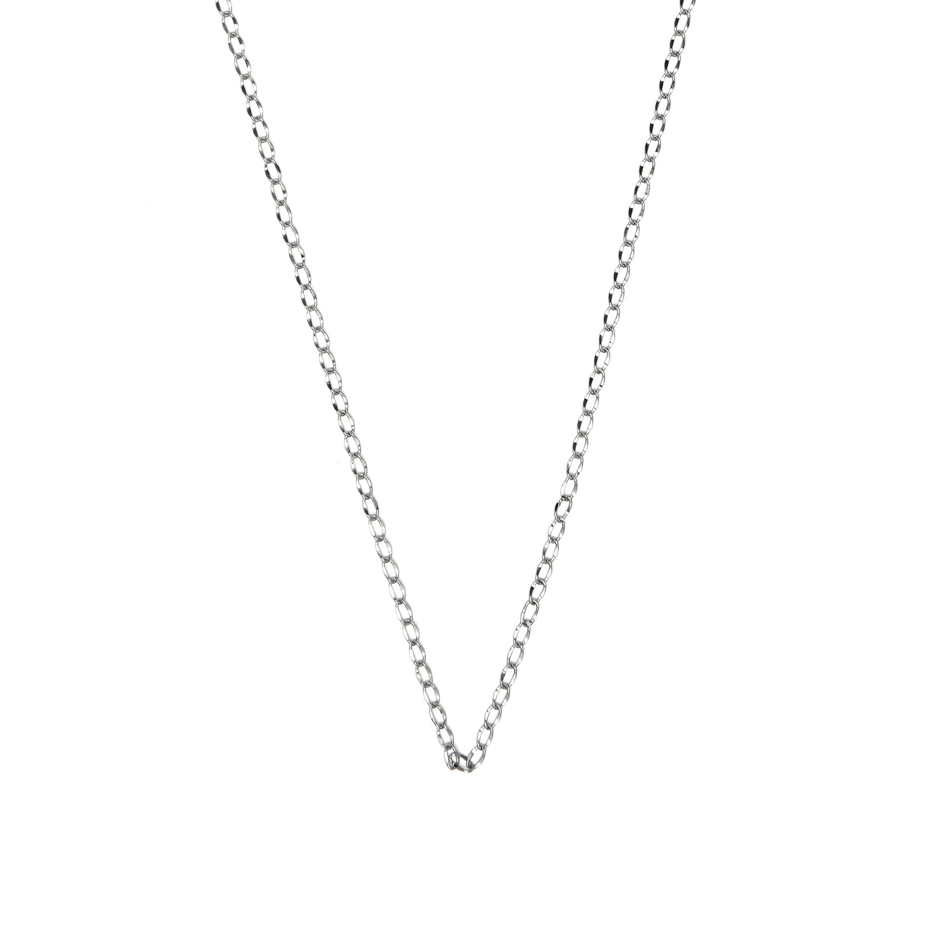 Halskette 50 cm mit Rhodium-Finish - Zalo