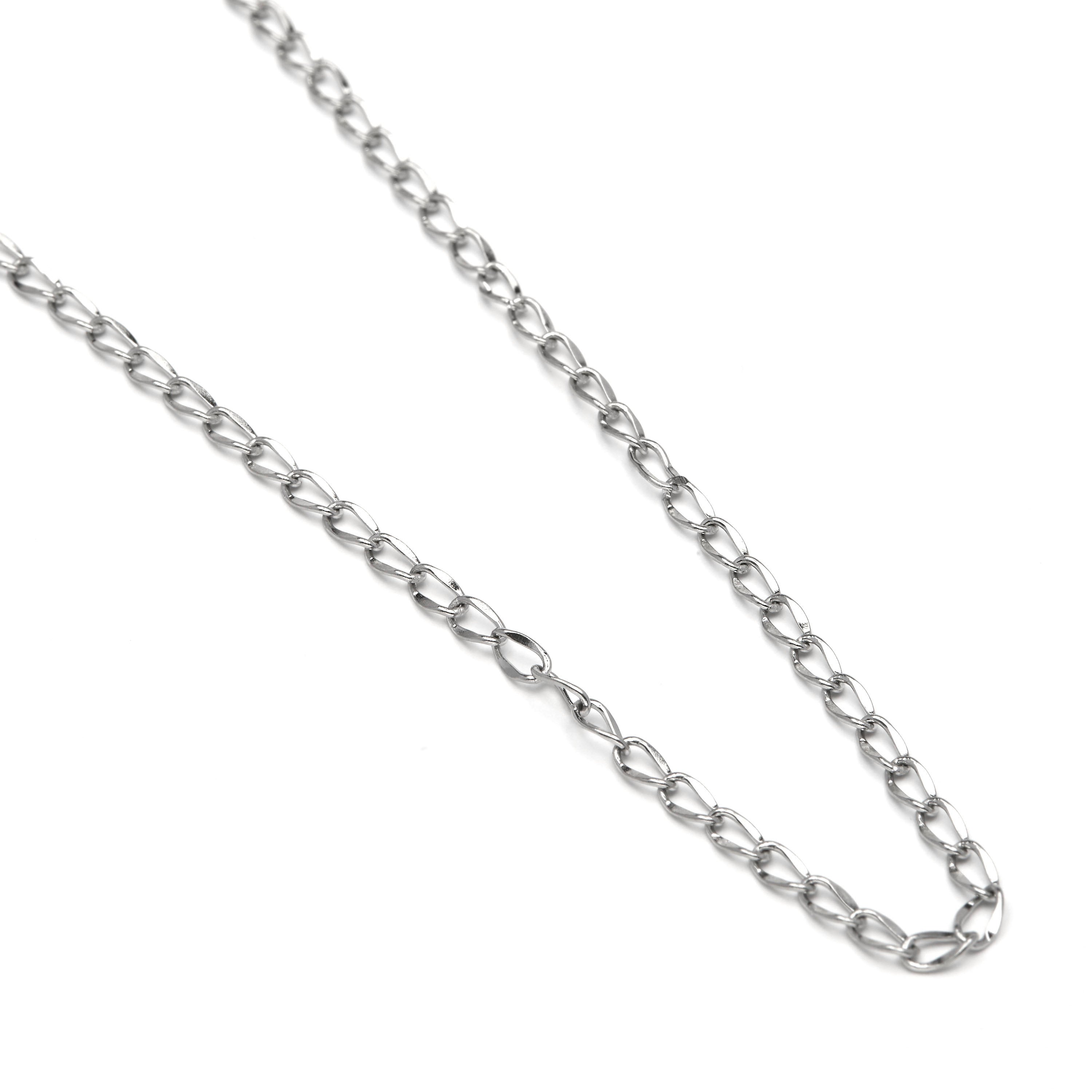 Collar de 50 cm acabado en rodio - Zalo