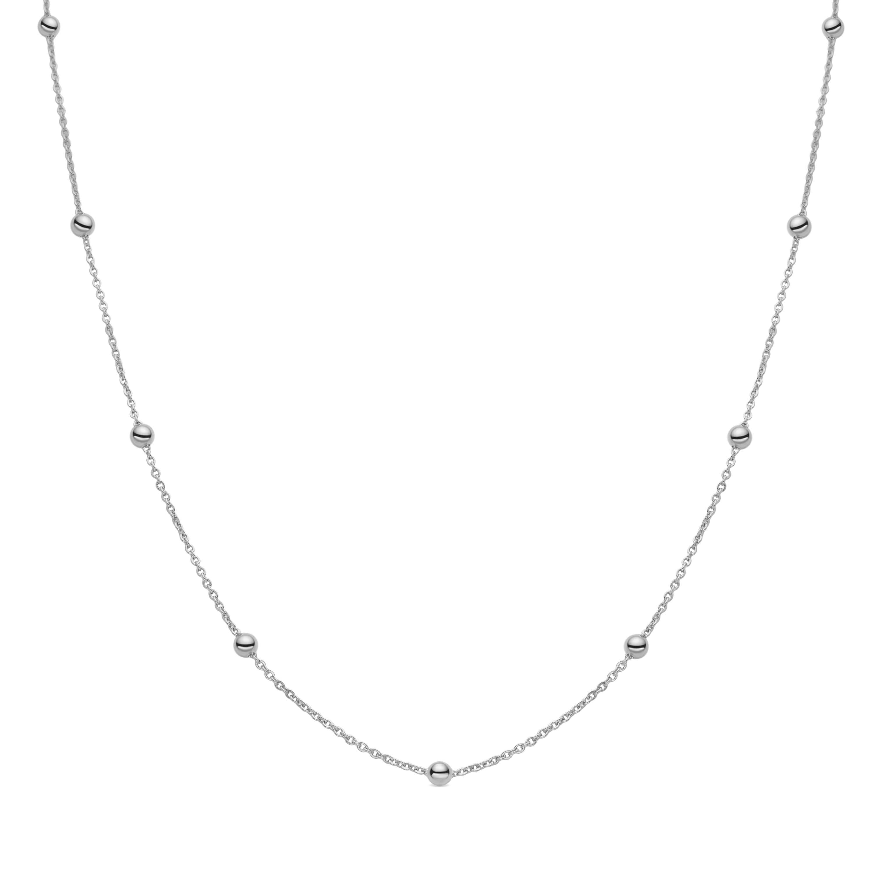 Colar acabado em ródio - Liydat